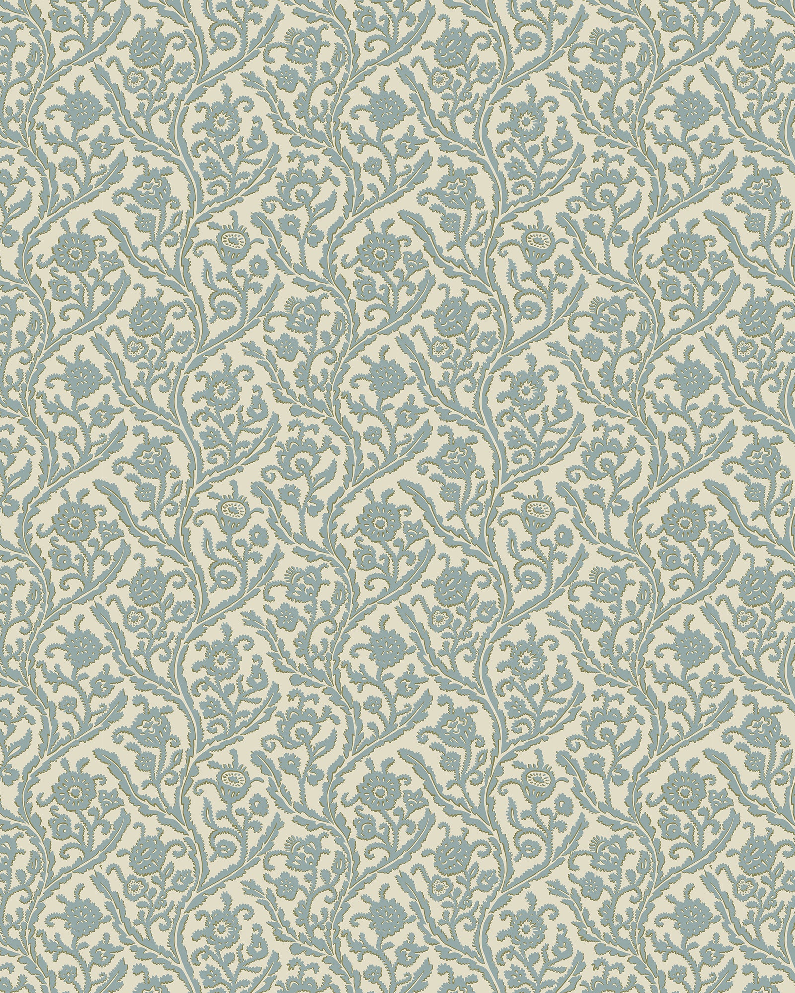Letti Wallpaper in mid blue color - pattern number JMW1044.51.0 - by Kravet in the Josephine Munsey Alma collection