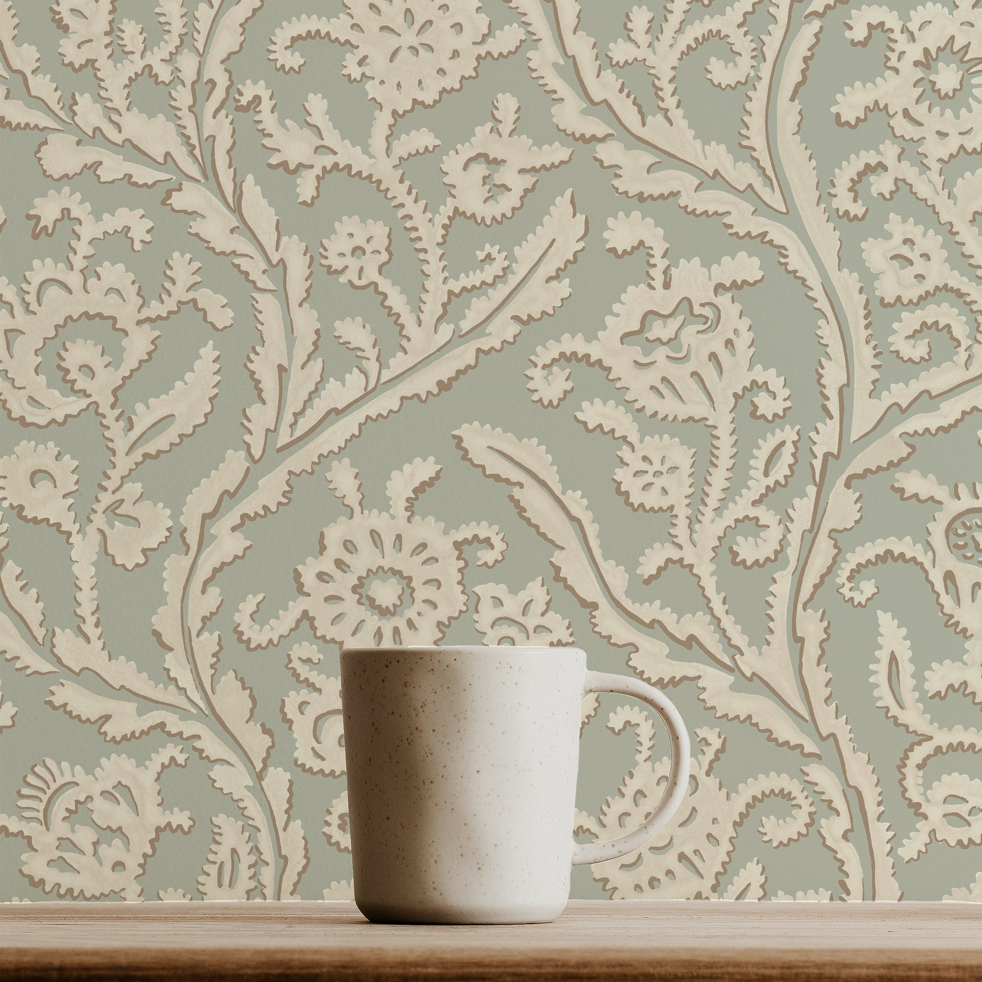 Letti Wallpaper in soft blue color - pattern number JMW1044.81.0 - by Kravet in the Josephine Munsey Alma collection