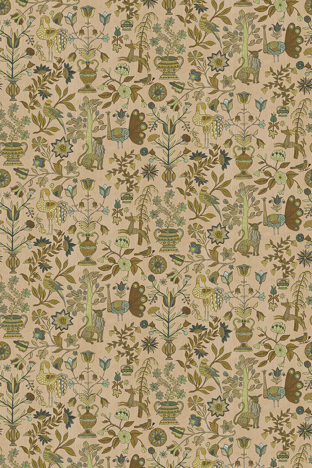 Fable Garden Wallpaper in plaster pink color - pattern number JMW1045.21.0 - by Kravet in the Josephine Munsey Alma collection