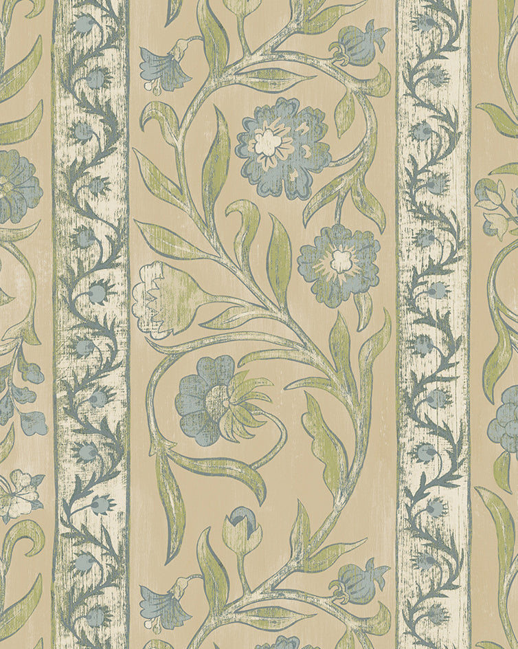 Potter Stripe Wallpaper in stone color - pattern number JMW1046.31.0 - by Kravet in the Josephine Munsey Alma collection
