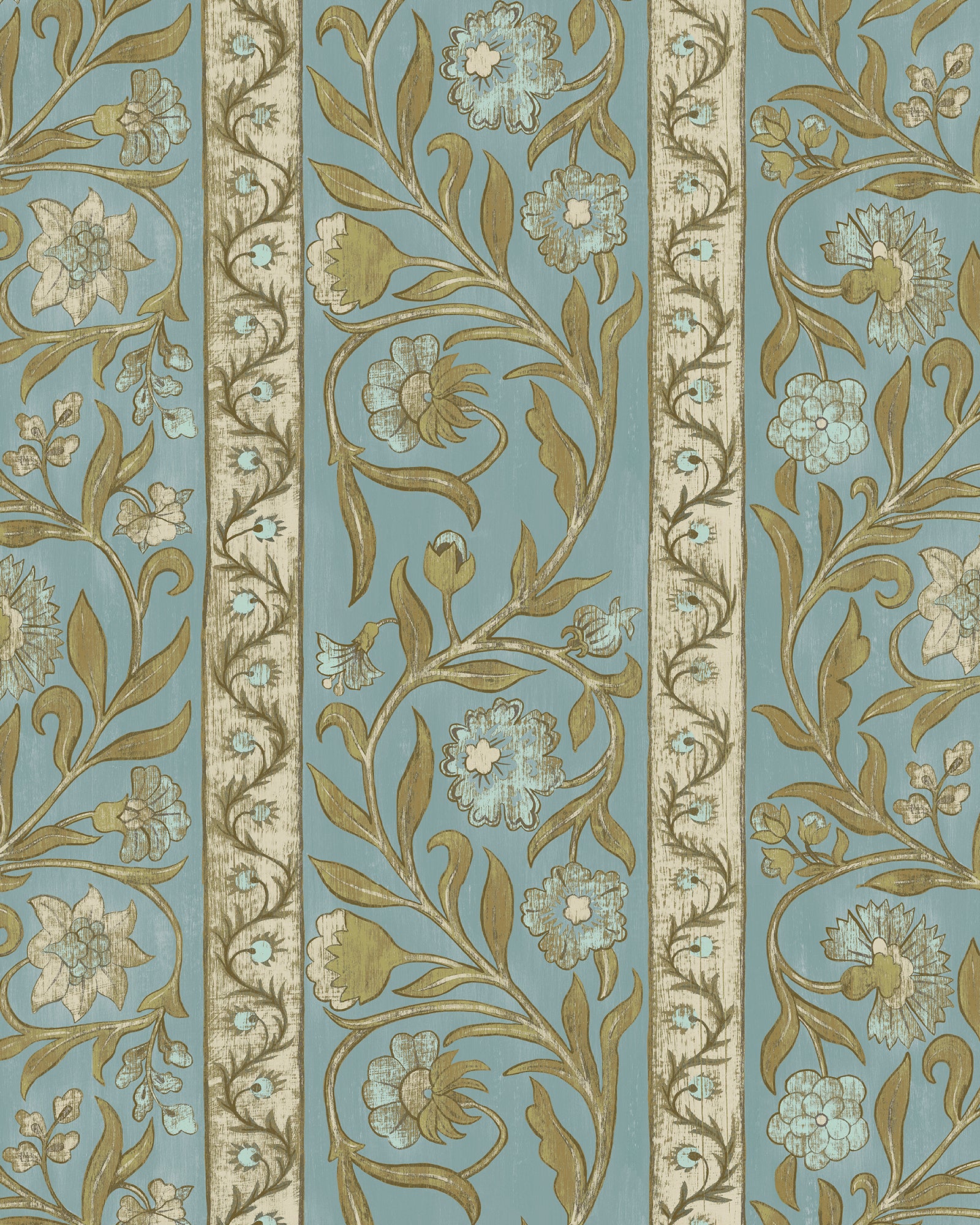 Potter Stripe Wallpaper in bright blue color - pattern number JMW1046.41.0 - by Kravet in the Josephine Munsey Alma collection