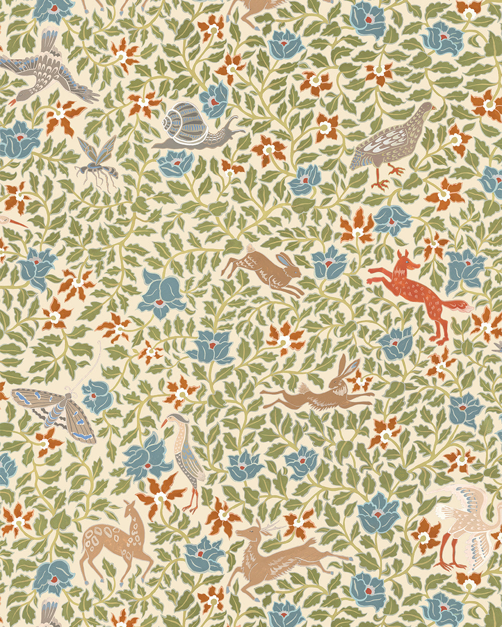 Haresfield Walk Wallpaper in cream color - pattern number JMW1047.01.0 - by Kravet in the Josephine Munsey Alma collection
