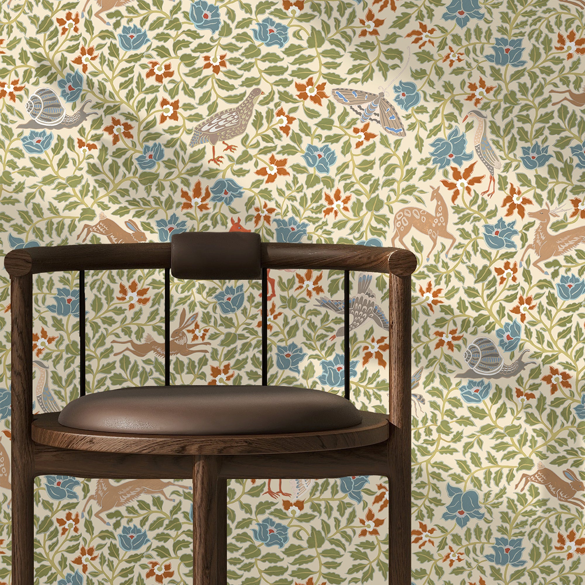 Haresfield Walk Wallpaper in cream color - pattern number JMW1047.01.0 - by Kravet in the Josephine Munsey Alma collection