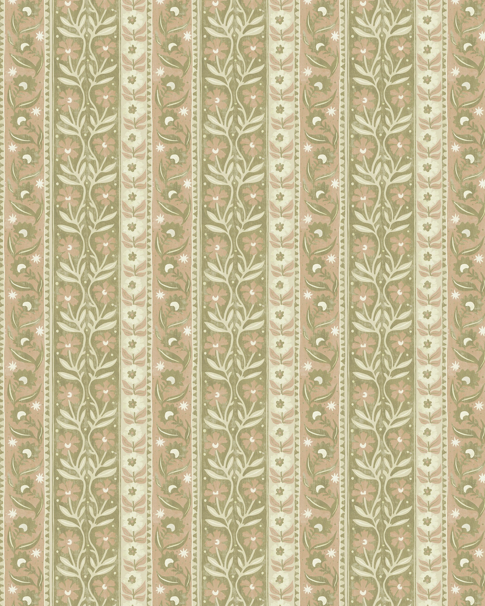 Arber Stripe Wallpaper in pink and olive color - pattern number JMW1048.01.0 - by Kravet in the Josephine Munsey Alma collection
