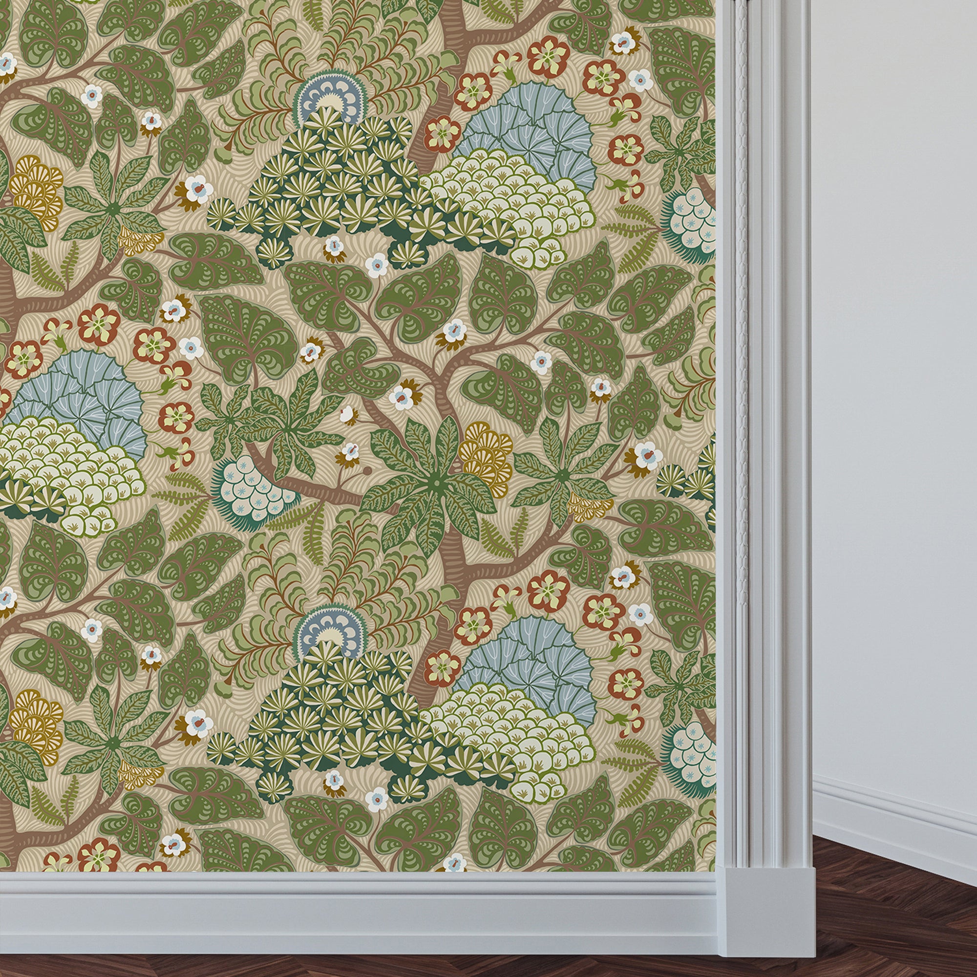 Masako Wallpaper in green color - pattern number JMW1051.01.0 - by Kravet in the Josephine Munsey Alma collection