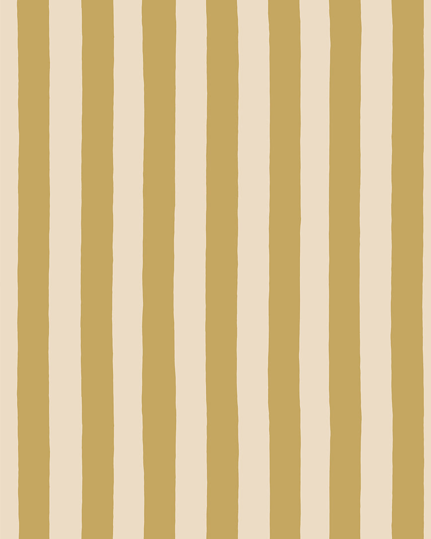 Medium Hand Painted Stripe Wallpaper in summer evening and parsnip color - pattern number JMWRMHP.05.0 - by Kravet in the Josephine Munsey Roll II collection