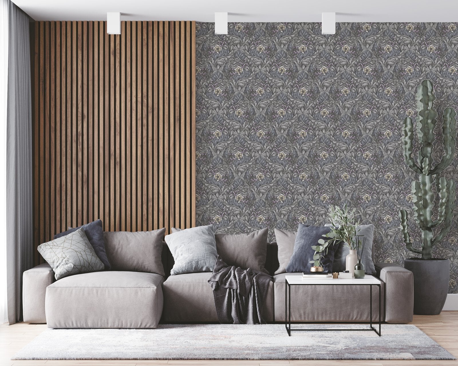 Rambleicious wallpaper in blue color - pattern number LB25100 - by Galerie in the Off The Wall collection