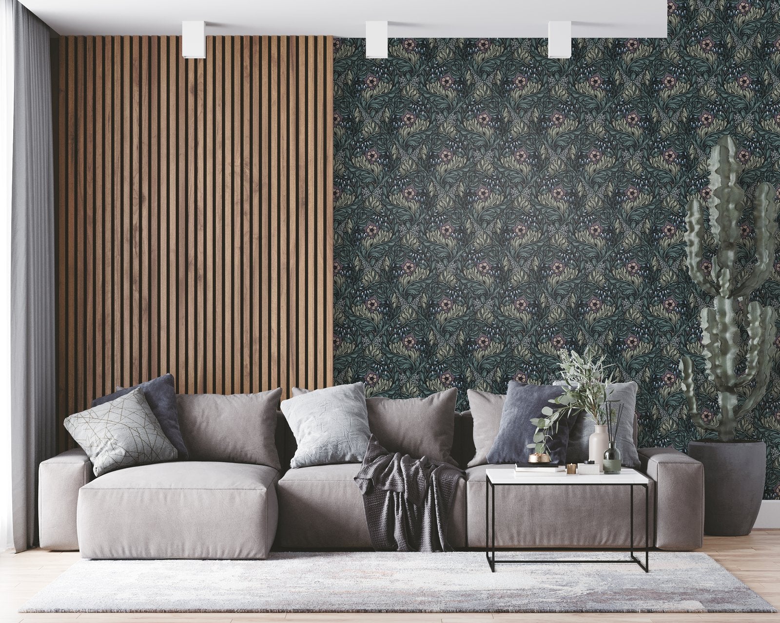 Rambleicious wallpaper in green color - pattern number LB25105 - by Galerie in the Off The Wall collection