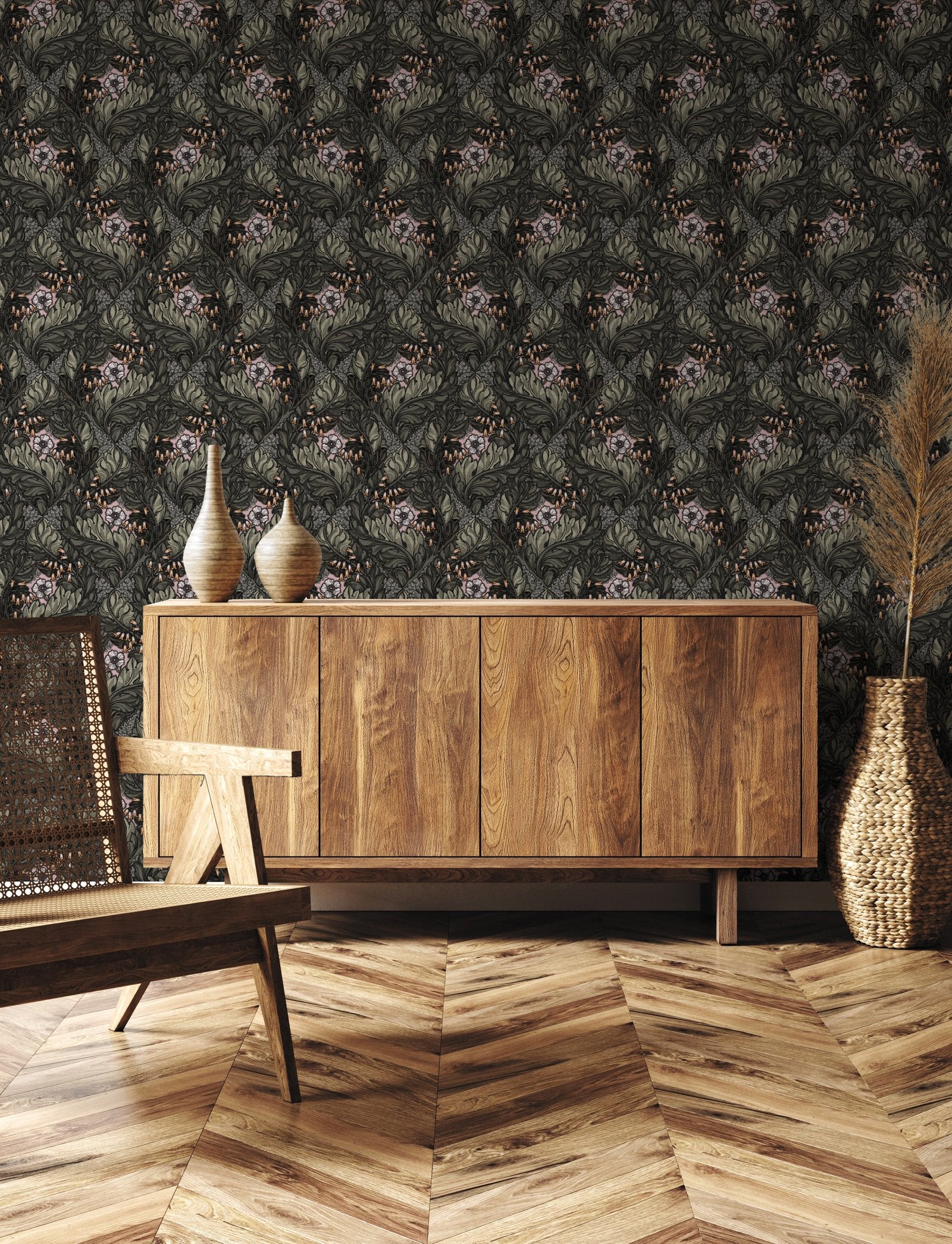 Rambleicious wallpaper in green color - pattern number LB25108 - by Galerie in the Off The Wall collection