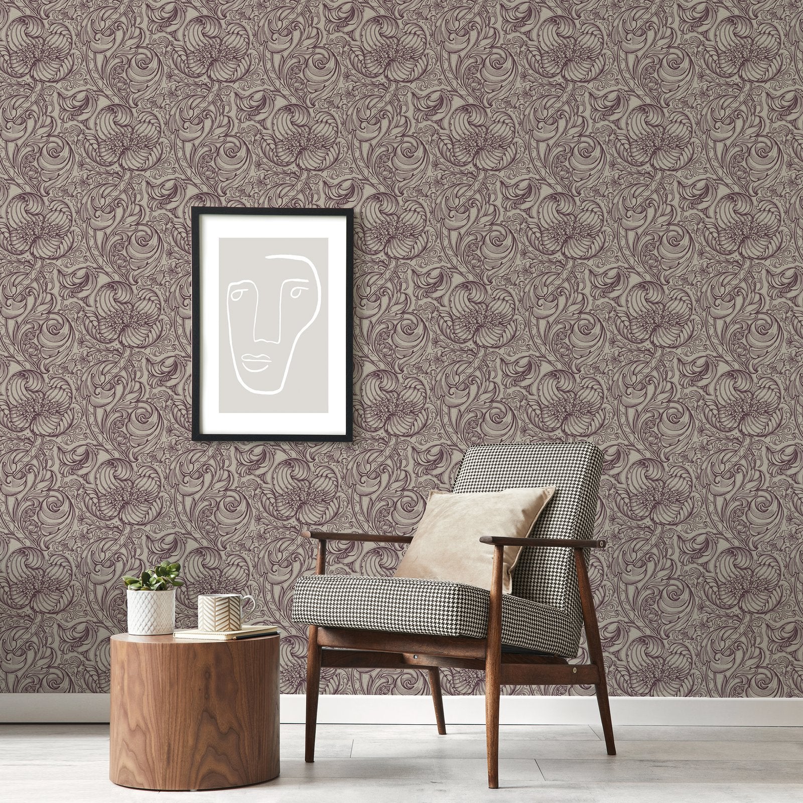 Down the Dilly wallpaper in red color - pattern number LB25115 - by Galerie in the Off The Wall collection