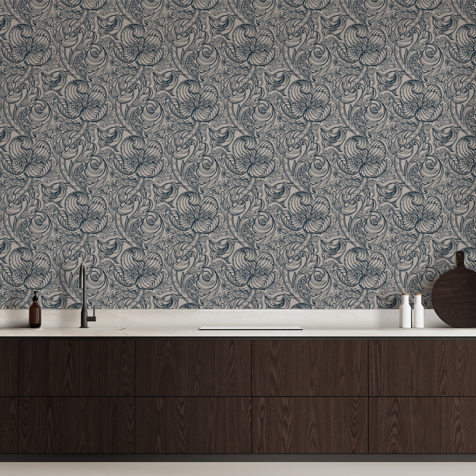 Down the Dilly wallpaper in blue color - pattern number LB25116 - by Galerie in the Off The Wall collection