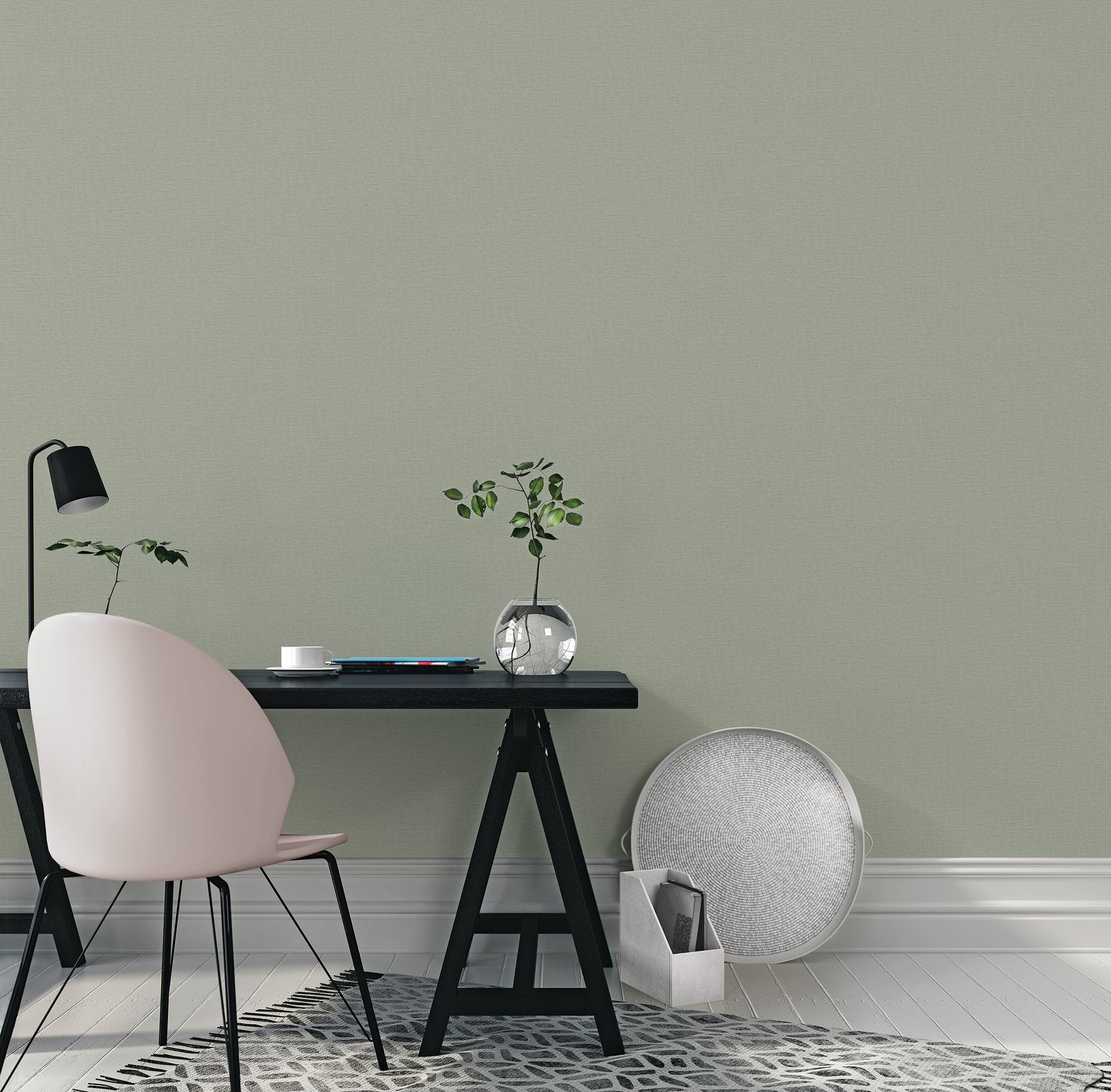 Nuance Plain Texture wallpaper in green color - pattern number LB25123 - by Galerie in the Off The Wall collection