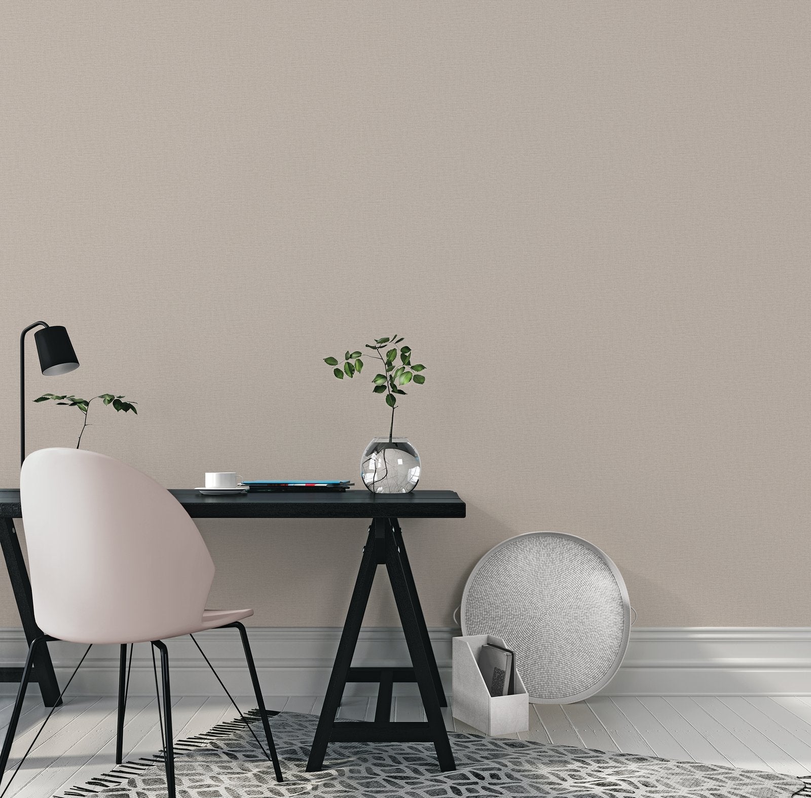 Nuance Plain Texture wallpaper in beige color - pattern number LB25131 - by Galerie in the Off The Wall collection