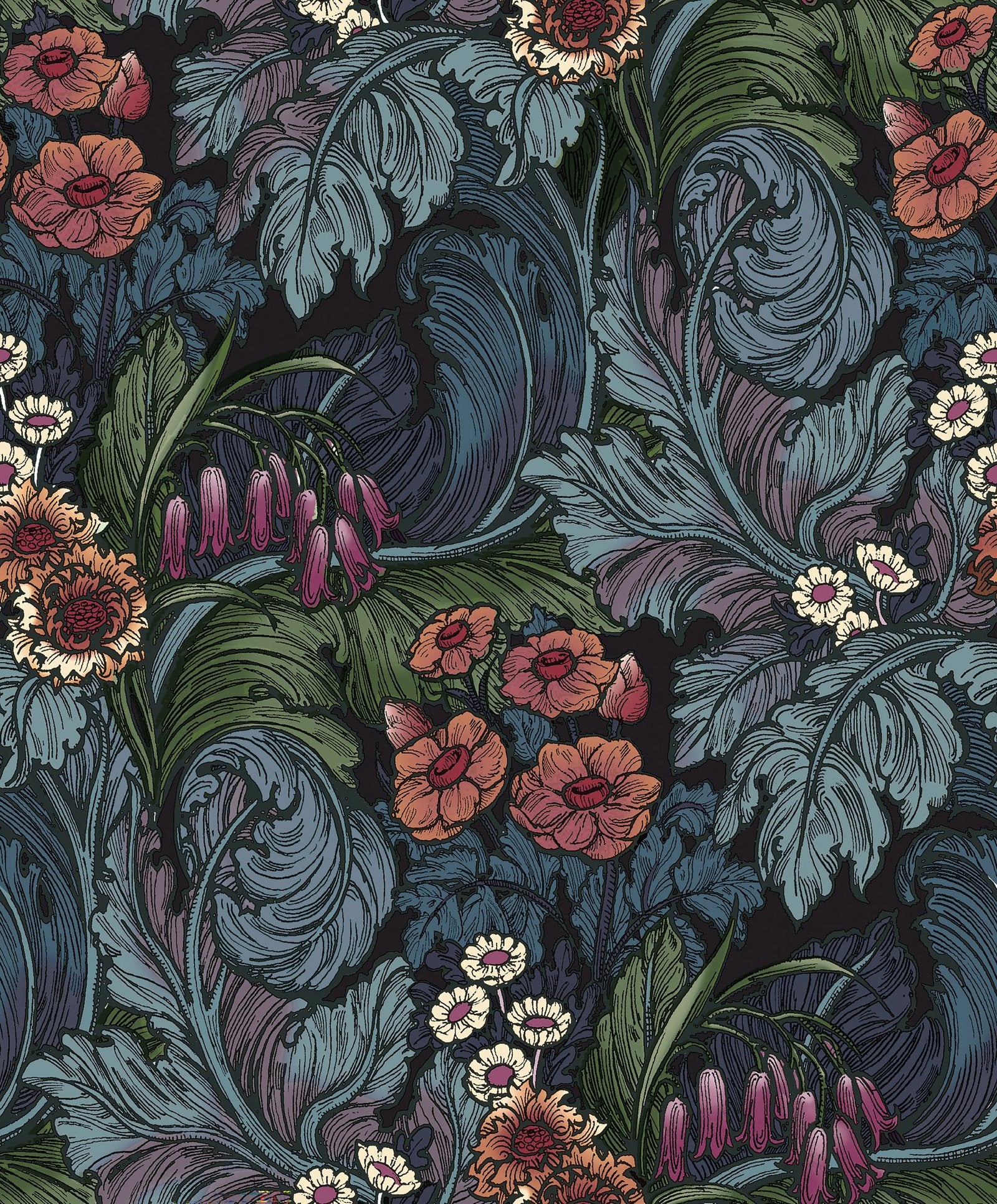 Hedgerovia wallpaper in multi-coloured color - pattern number LB25134 - by Galerie in the Off The Wall collection