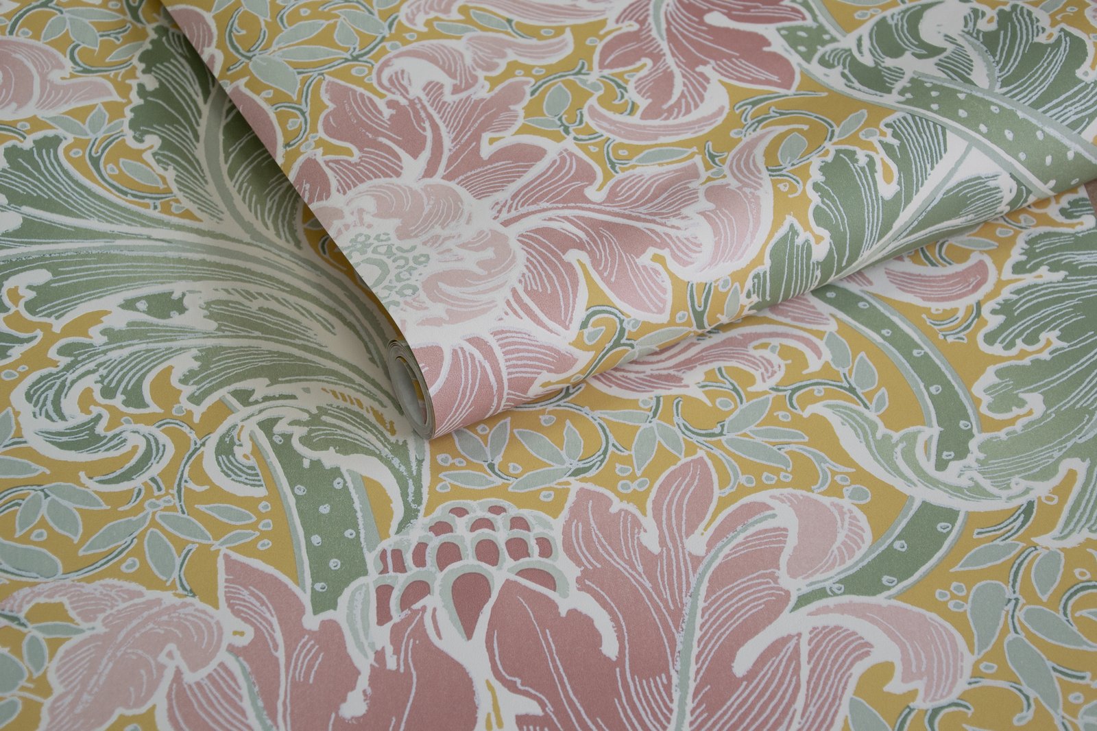 Morris Major wallpaper in yellow color - pattern number LB25141 - by Galerie in the Off The Wall collection