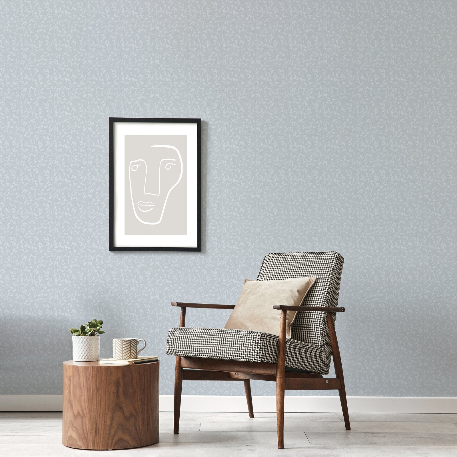 Tit Willow wallpaper in blue color - pattern number LB25156 - by Galerie in the Off The Wall collection