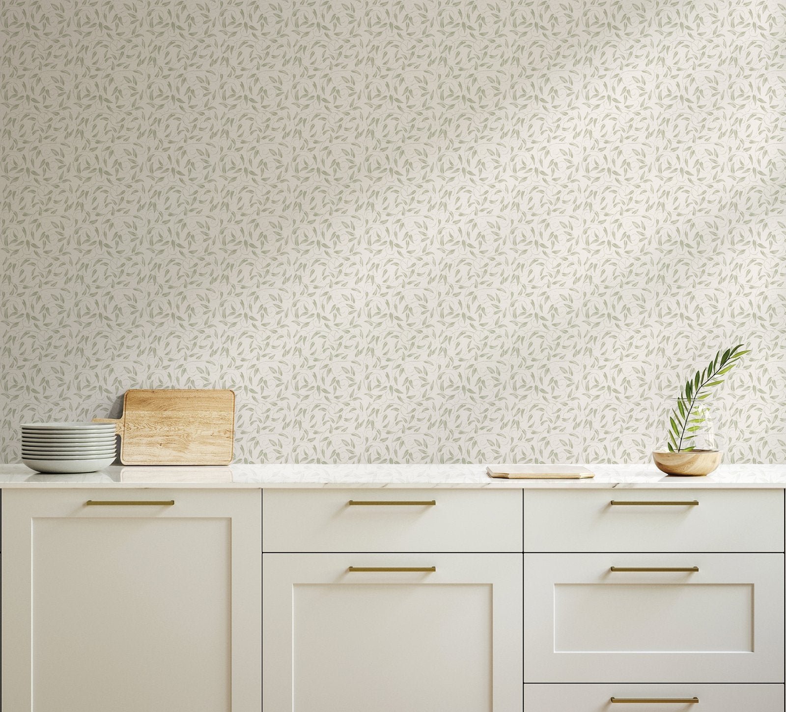 Tit Willow wallpaper in green color - pattern number LB25159 - by Galerie in the Off The Wall collection