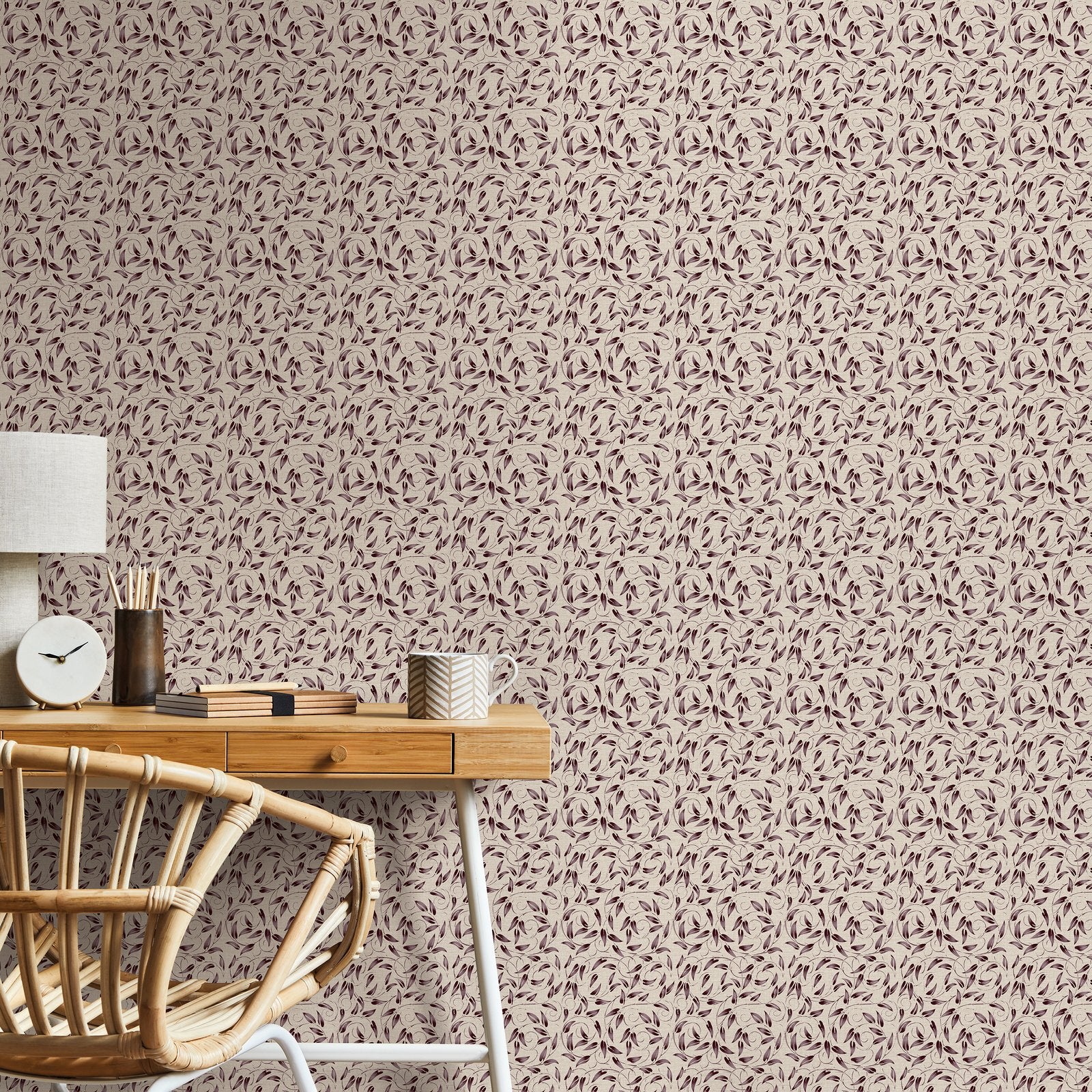 Tit Willow wallpaper in red color - pattern number LB25162 - by Galerie in the Off The Wall collection