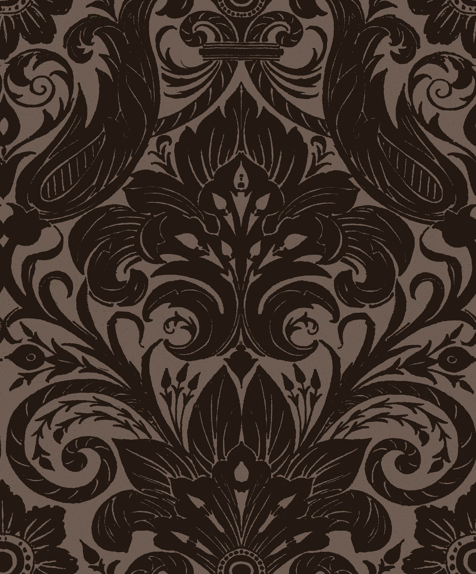 Damask Sauvage wallpaper in bronze brown color - pattern number LB25168 - by Galerie in the Off The Wall collection