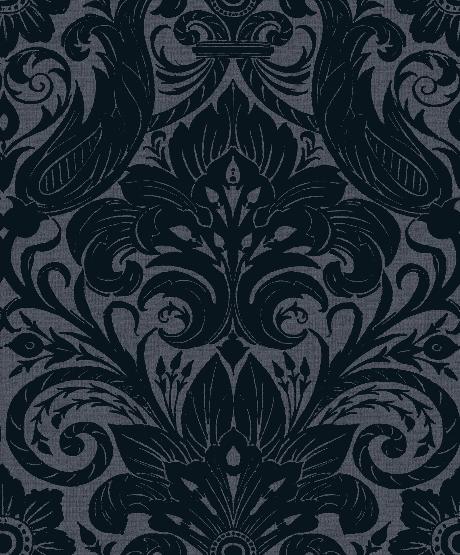 Damask Sauvage wallpaper in blue color - pattern number LB25169 - by Galerie in the Off The Wall collection