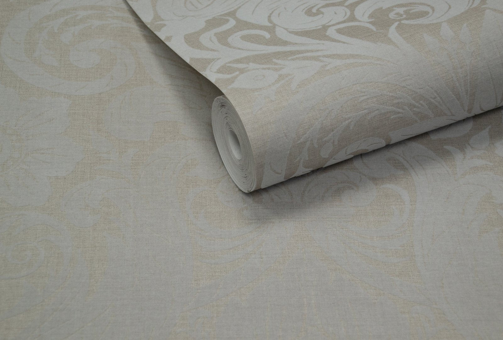 Damask Sauvage wallpaper in beige color - pattern number LB25171 - by Galerie in the Off The Wall collection