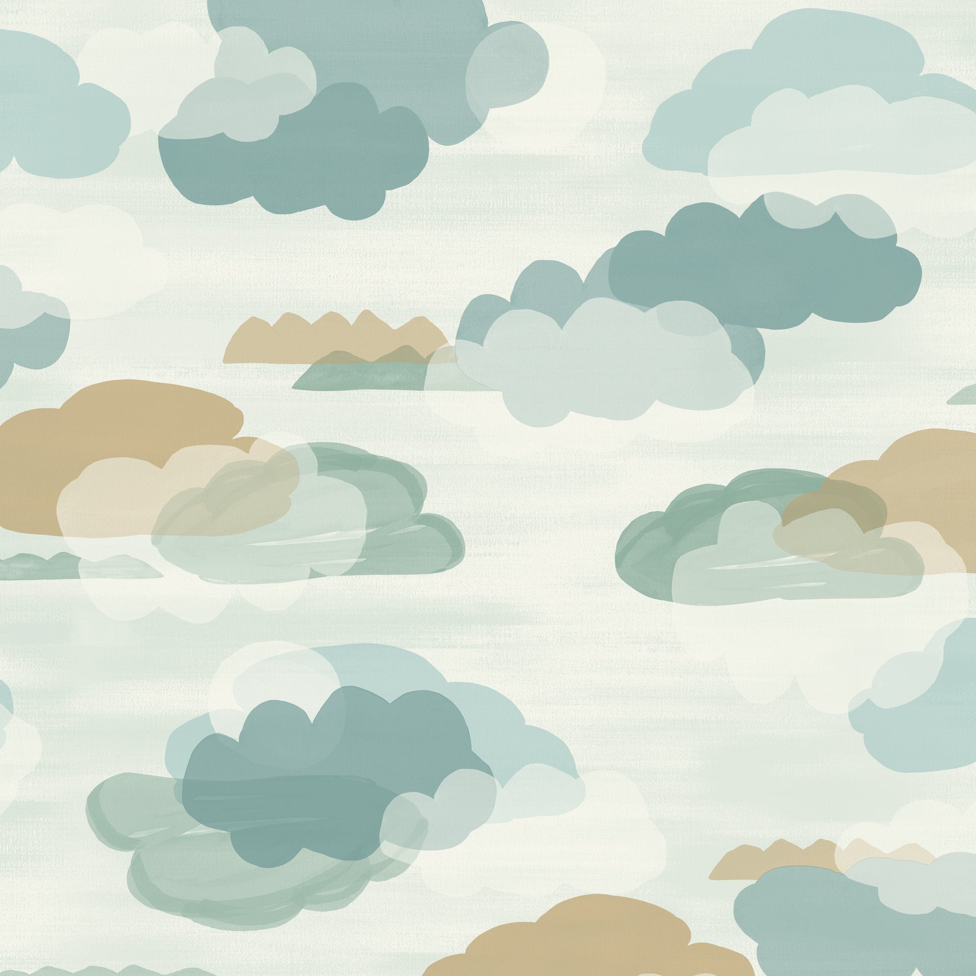 Landscape Wallpaper in green color - pattern number GDLD2009 - by Grandeco in the Little Dreamers collection