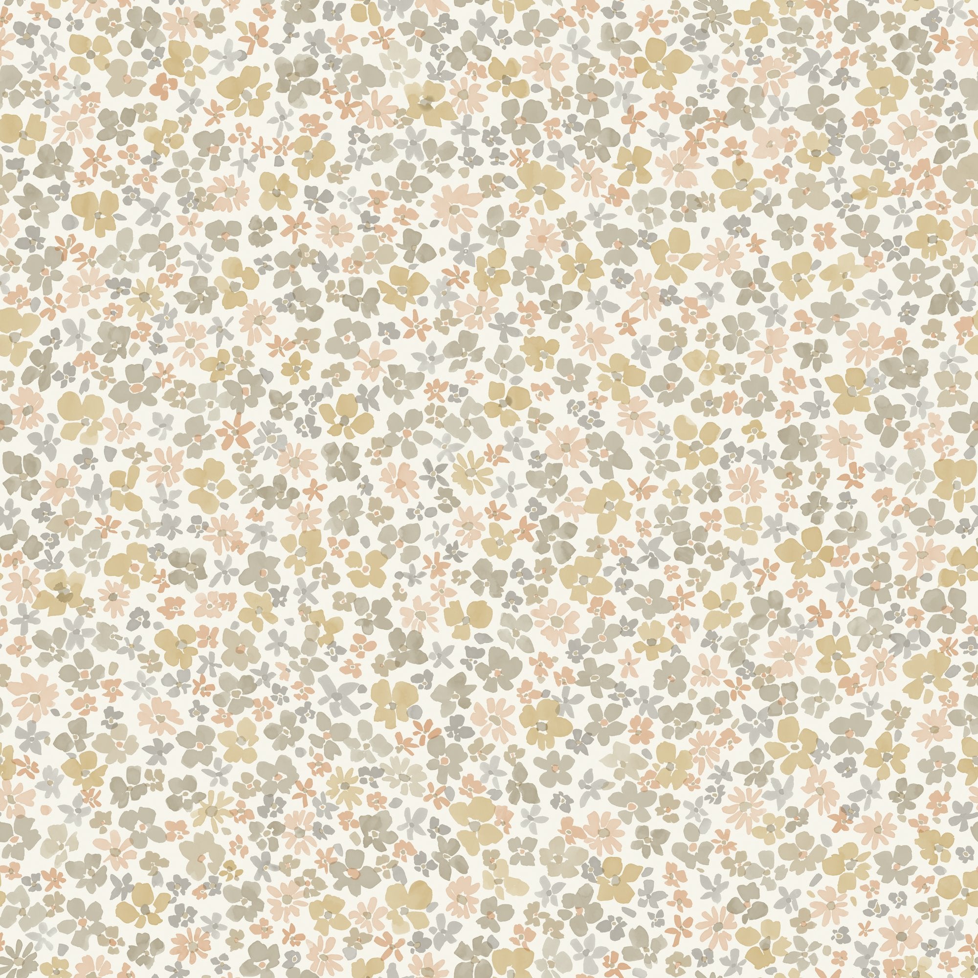Classical Floral All-over Wallpaper in beige color - pattern number GDLD3020 - by Grandeco in the Little Dreamers collection