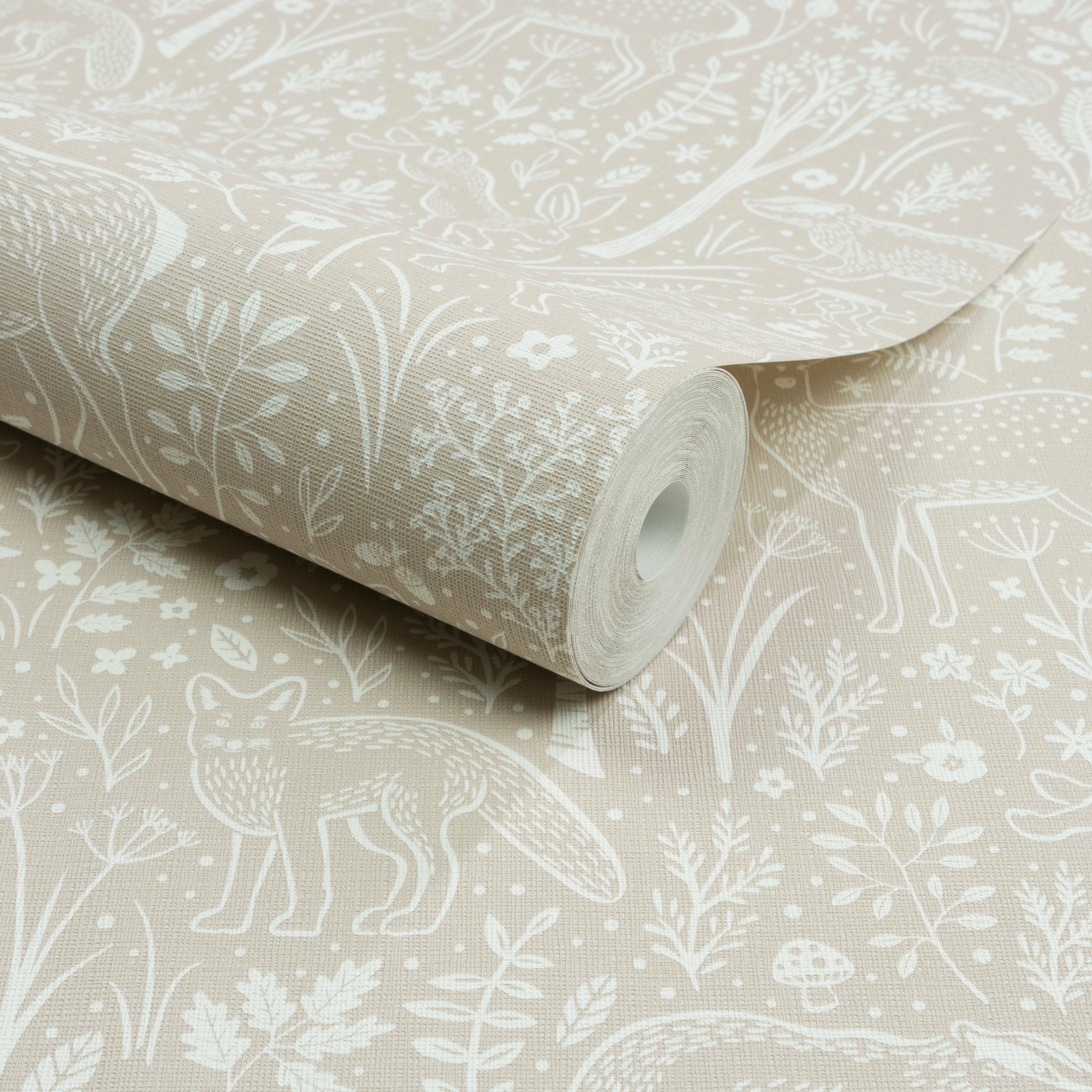 Trees all-over Wallpaper in beige color - pattern number GDLD3403 - by Grandeco in the Little Dreamers collection