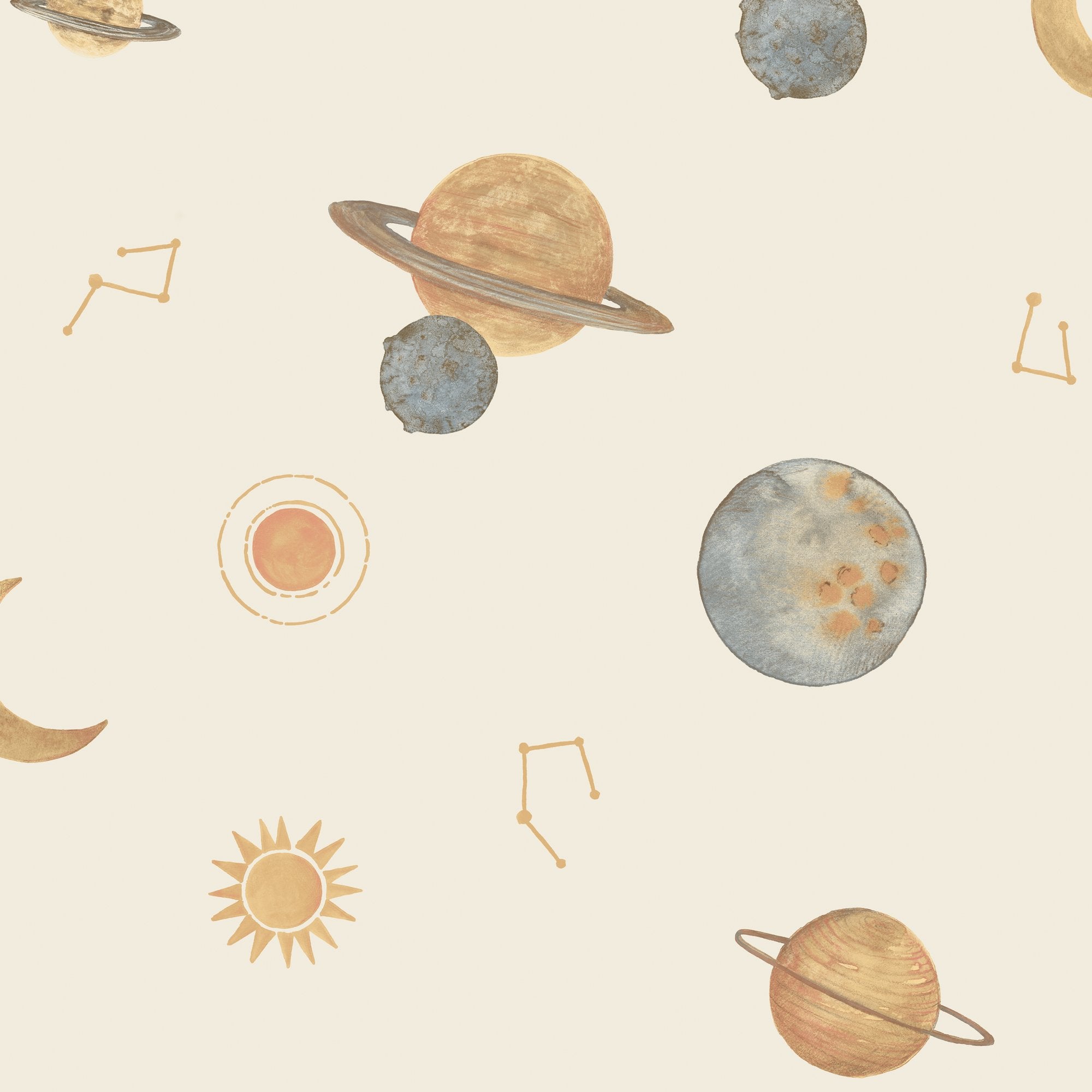 Photographic All-over Print Wallpaper in beige color - pattern number GDLD3519 - by Grandeco in the Little Dreamers collection