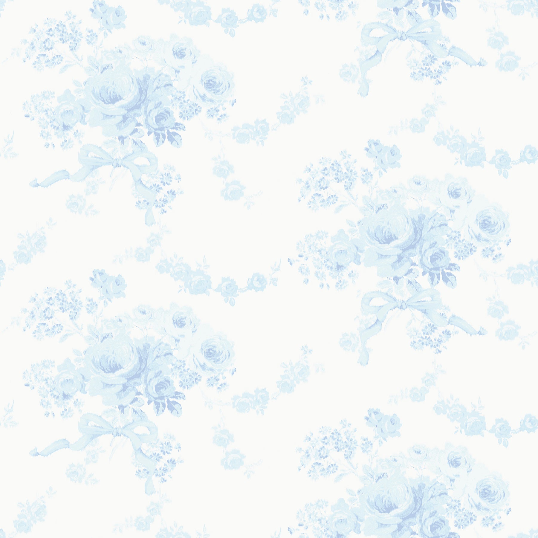 Charlamagne Harbor Peel and Stick wallpaper in powdered blue color - pattern number LFS6434 - by Brewster in the NuWallpaper by Love Shack Fancy collection