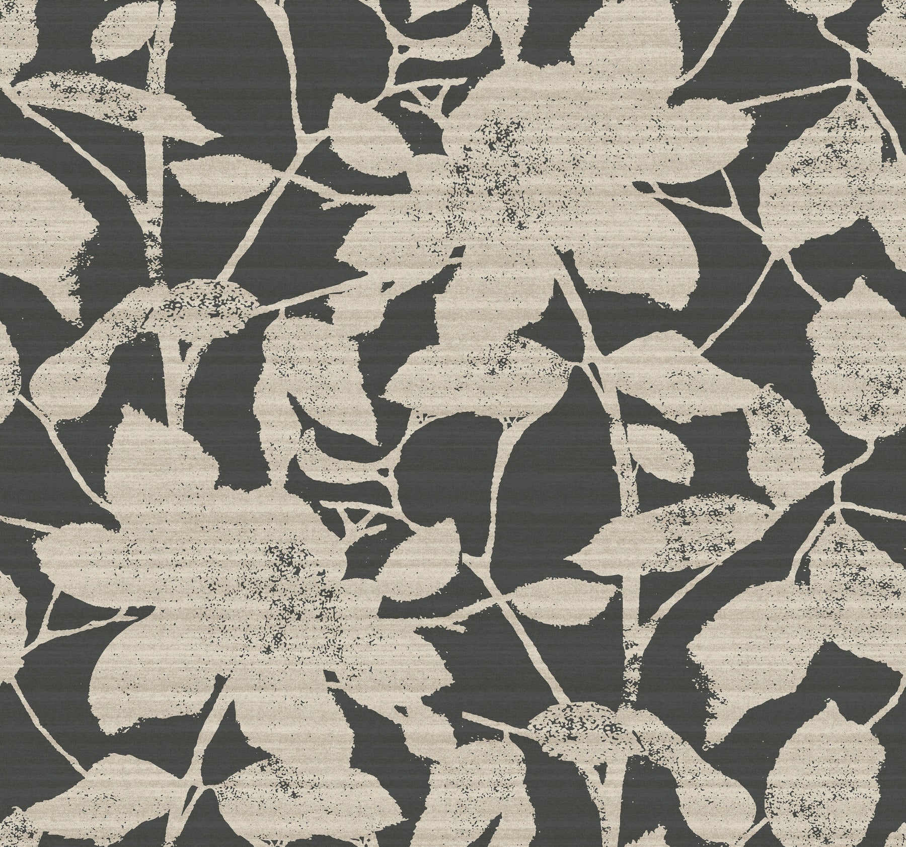 Solange wallpaper in black color - pattern number LL3213 - by Antonina Vella in the Layered Luxe collection