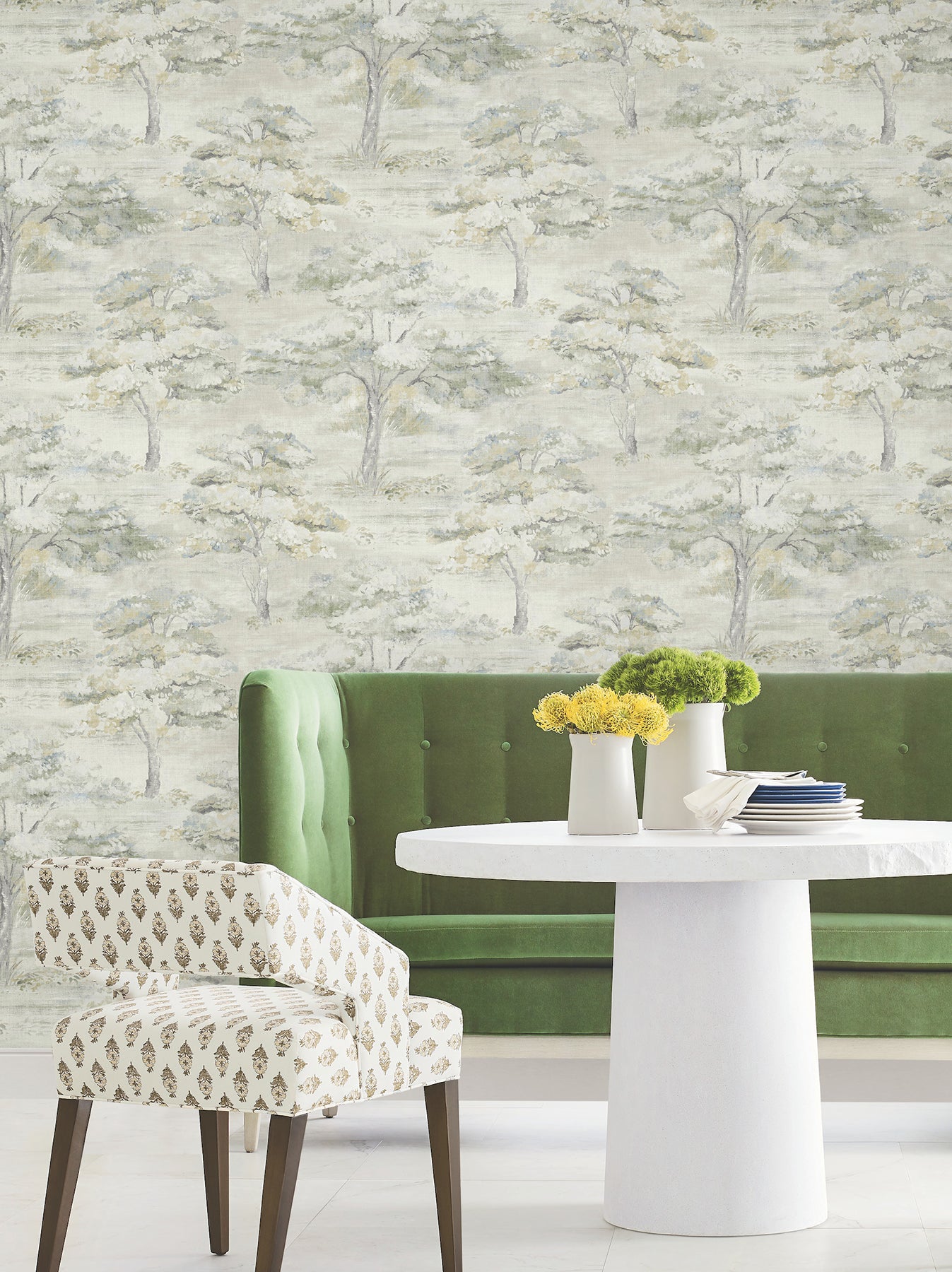 Moreno wallpaper in slate color - pattern number LL3225 - by Antonina Vella in the Layered Luxe collection