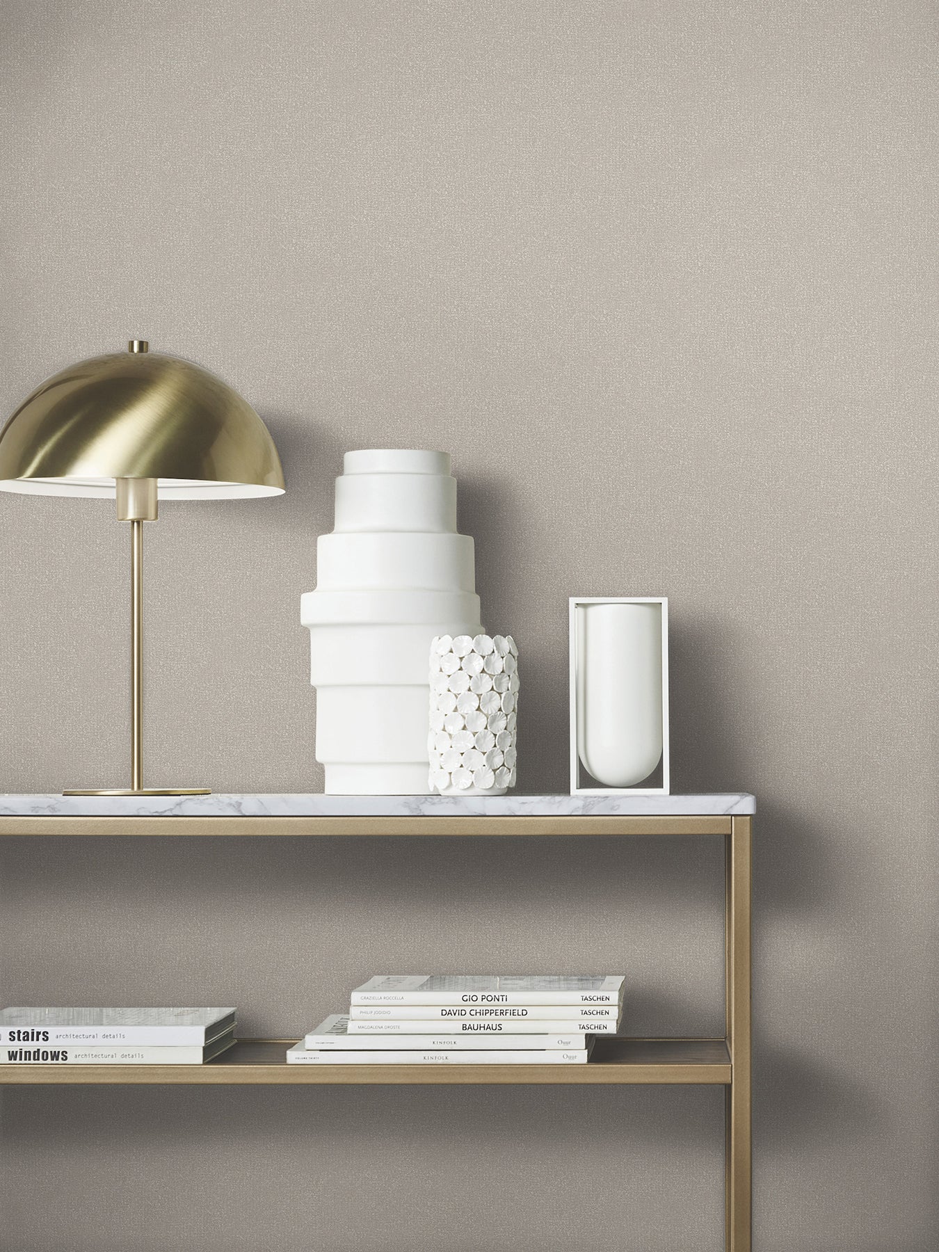 Glistening Quartz wallpaper in taupe color - pattern number MA34941 - by Antonina Vella in the Opulent Accents collection