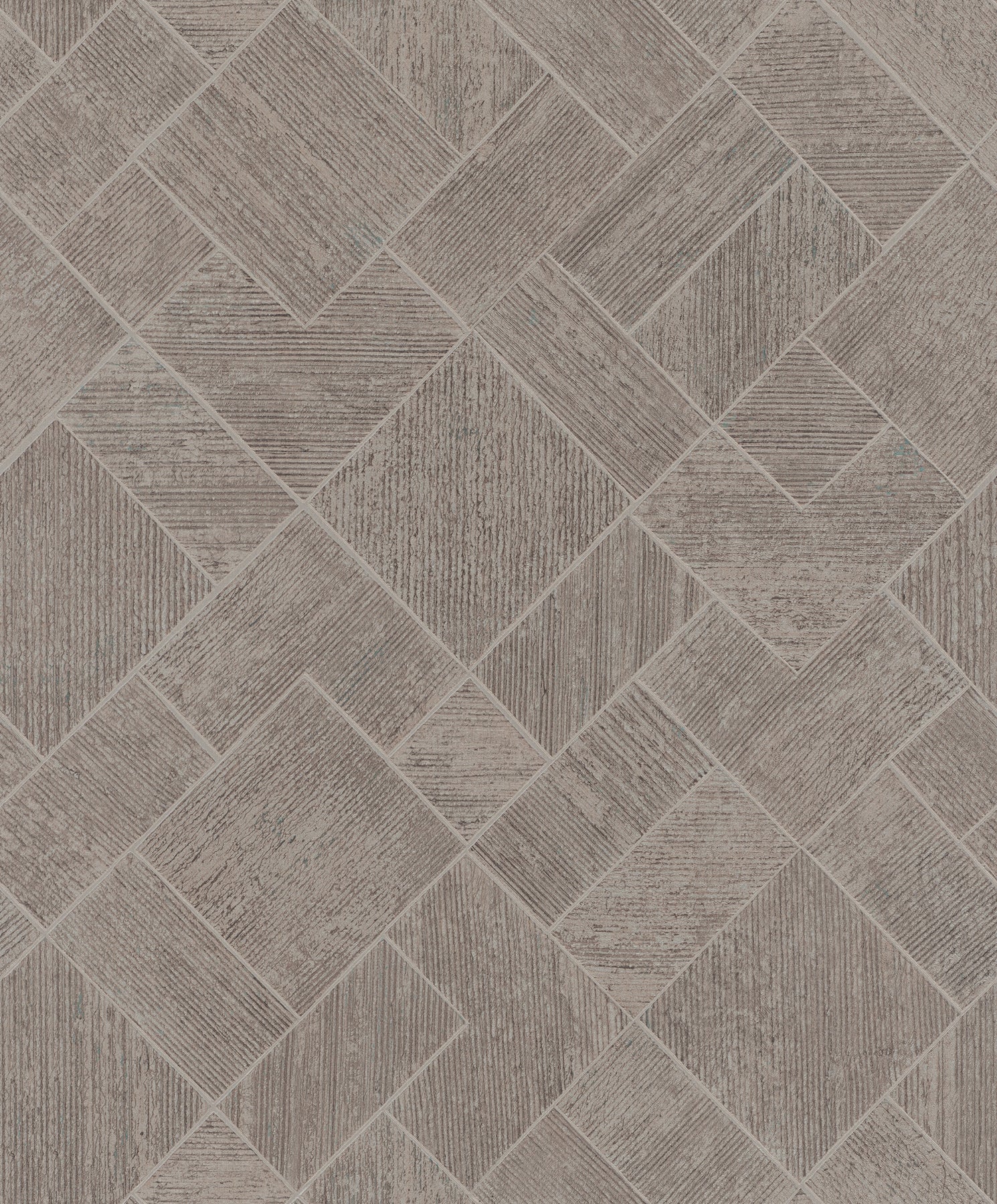 Marquetry wallpaper in taupe color - pattern number MA35511 - by Antonina Vella in the Opulent Accents collection