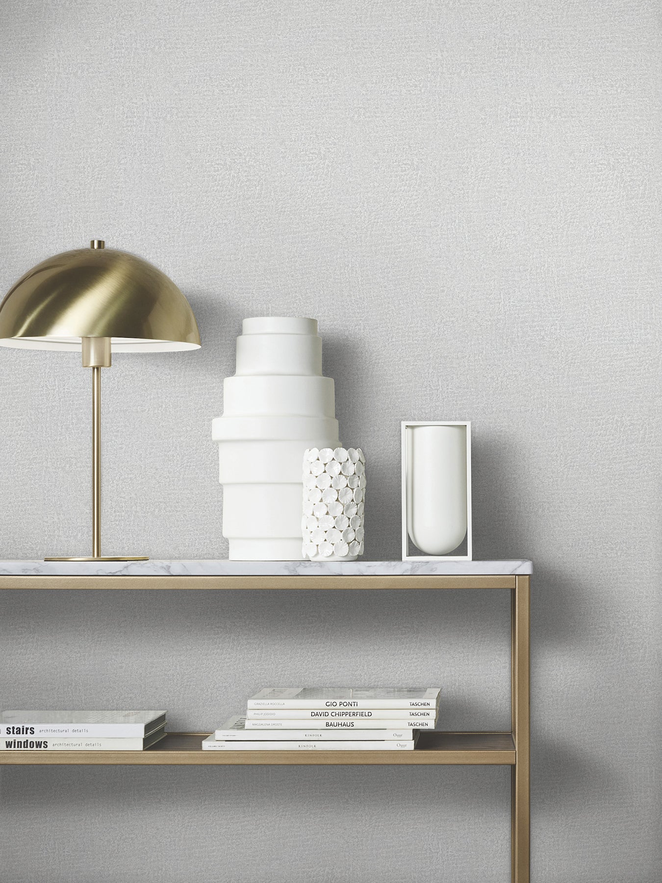Garden Stone wallpaper in grey color - pattern number MA35517 - by Antonina Vella in the Opulent Accents collection