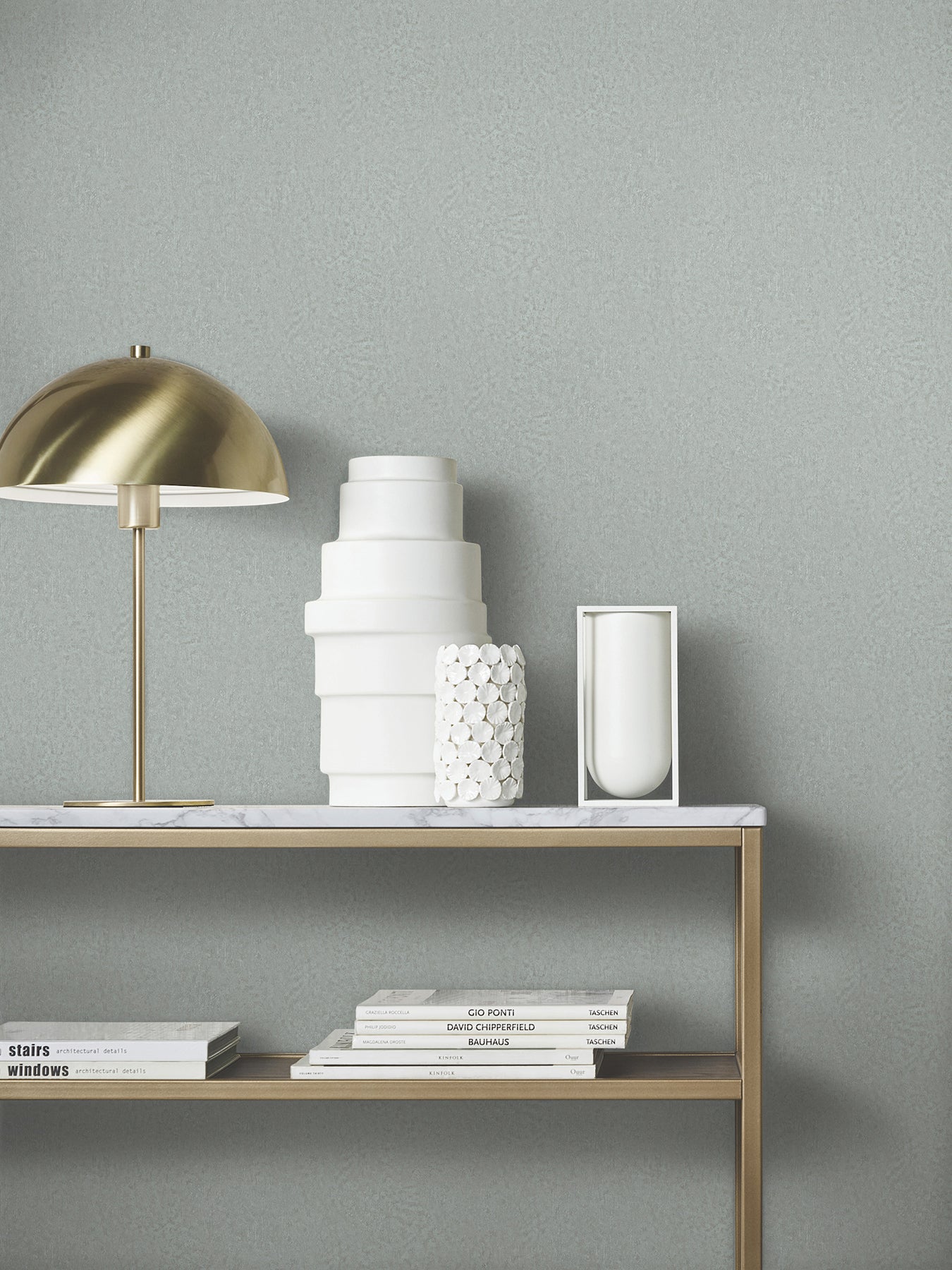 Jemma wallpaper in aqua color - pattern number MA35543 - by Antonina Vella in the Opulent Accents collection