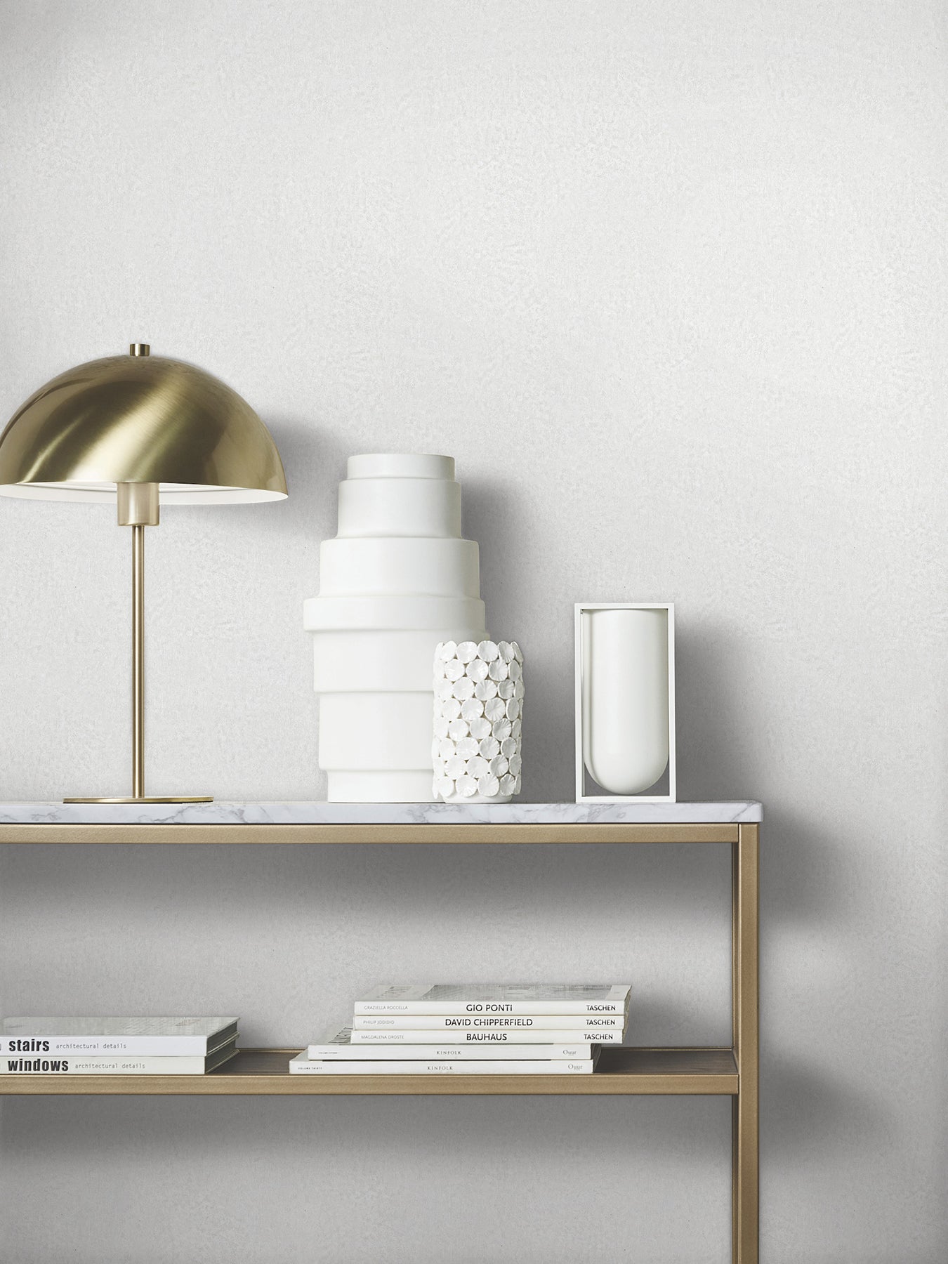 Jemma wallpaper in white color - pattern number MA35544 - by Antonina Vella in the Opulent Accents collection