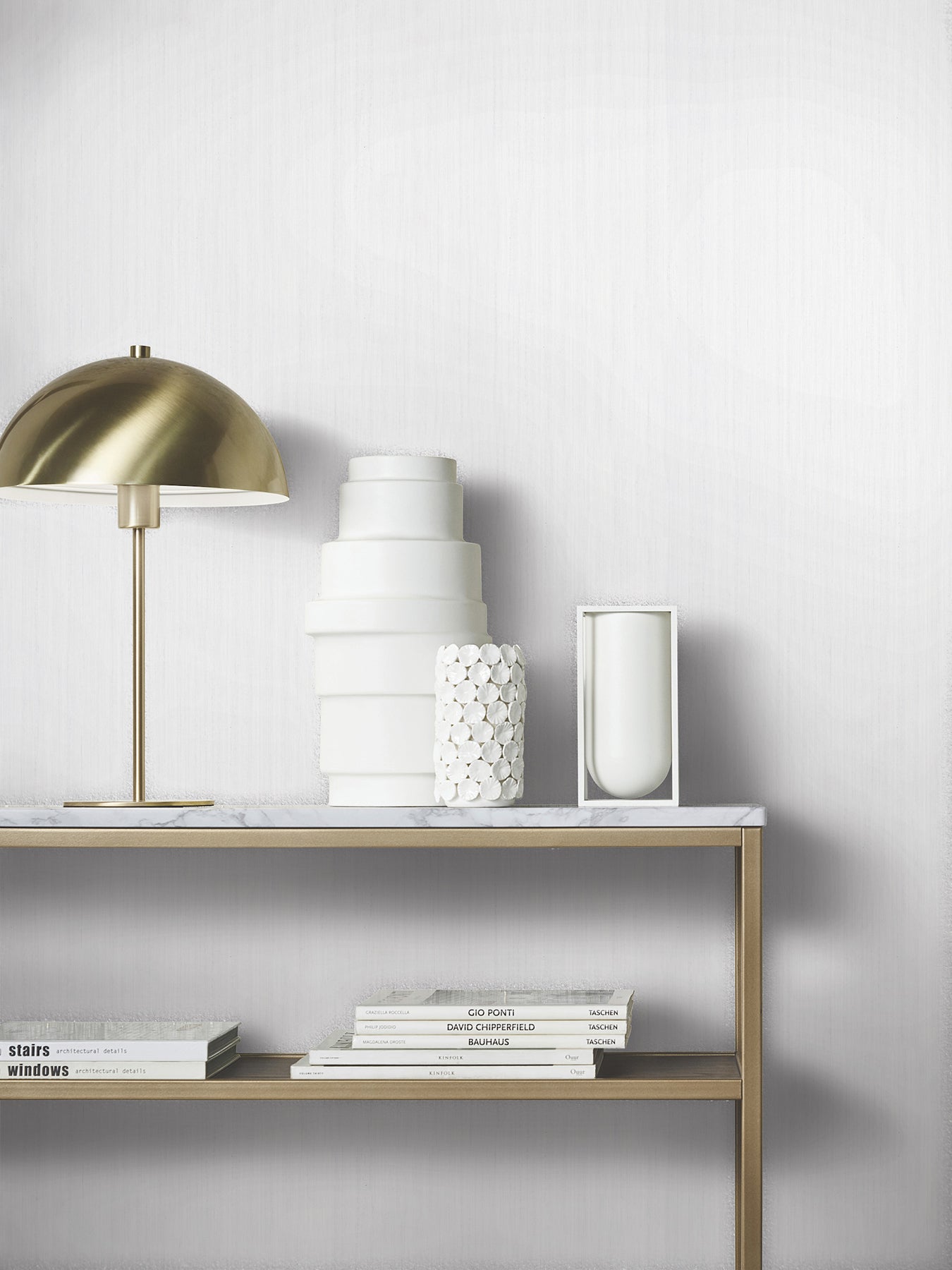 Indra wallpaper in white color - pattern number MA35829 - by Antonina Vella in the Opulent Accents collection