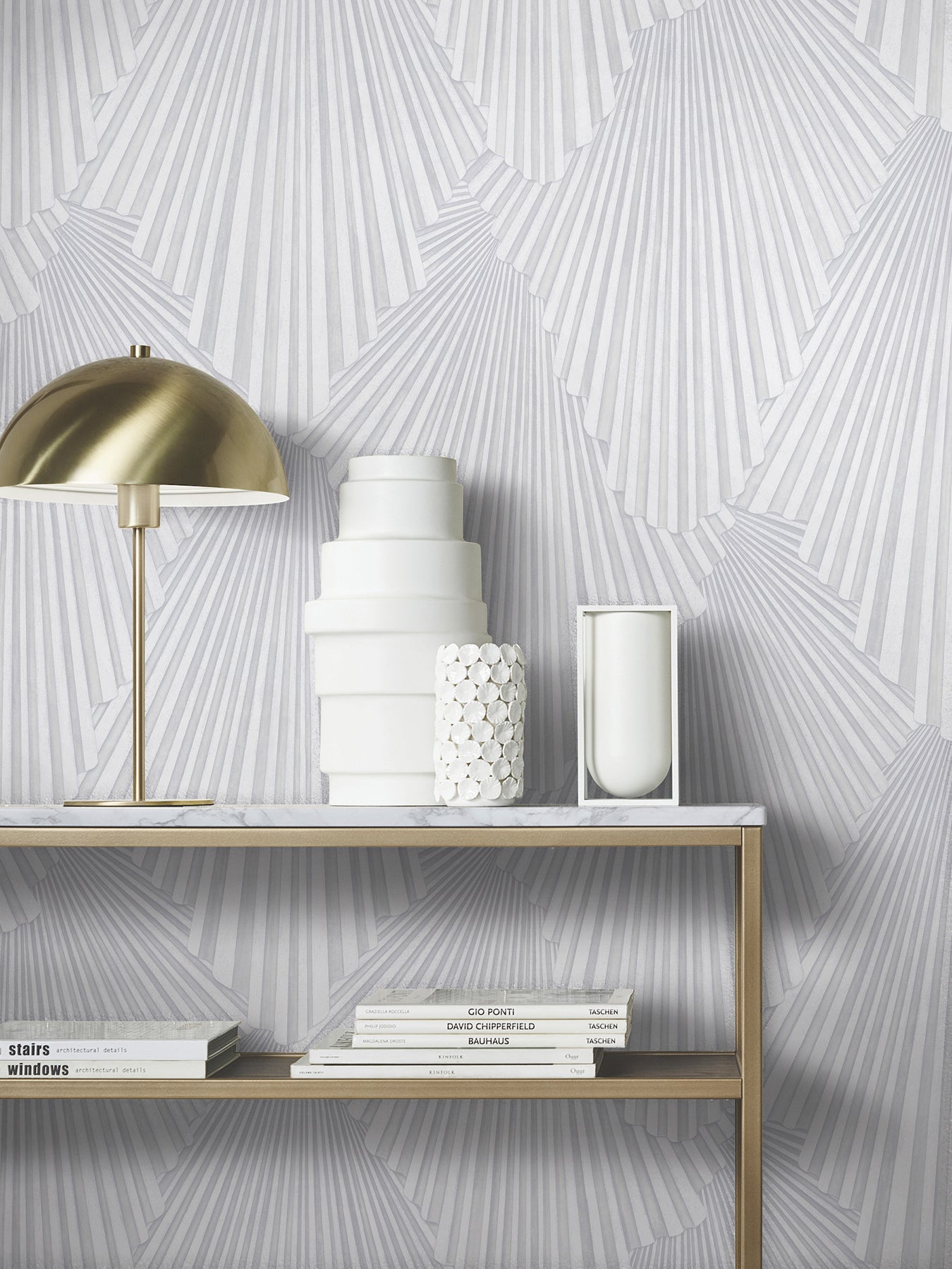 Lumiere wallpaper in off white color - pattern number MA35846 - by Antonina Vella in the Opulent Accents collection