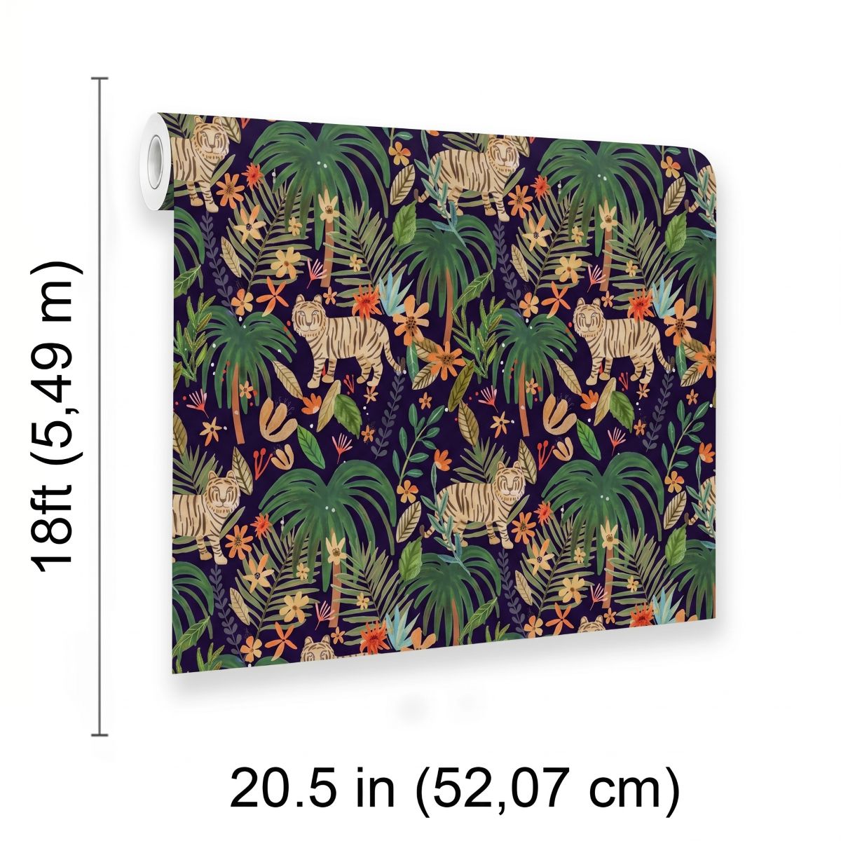 Jungle Jumboree Peel and Stick Wallpaper in Navy color - pattern number MIAPS4-02 - by Veer Decor in the Mia Charros Peel and Stick Collection collection
