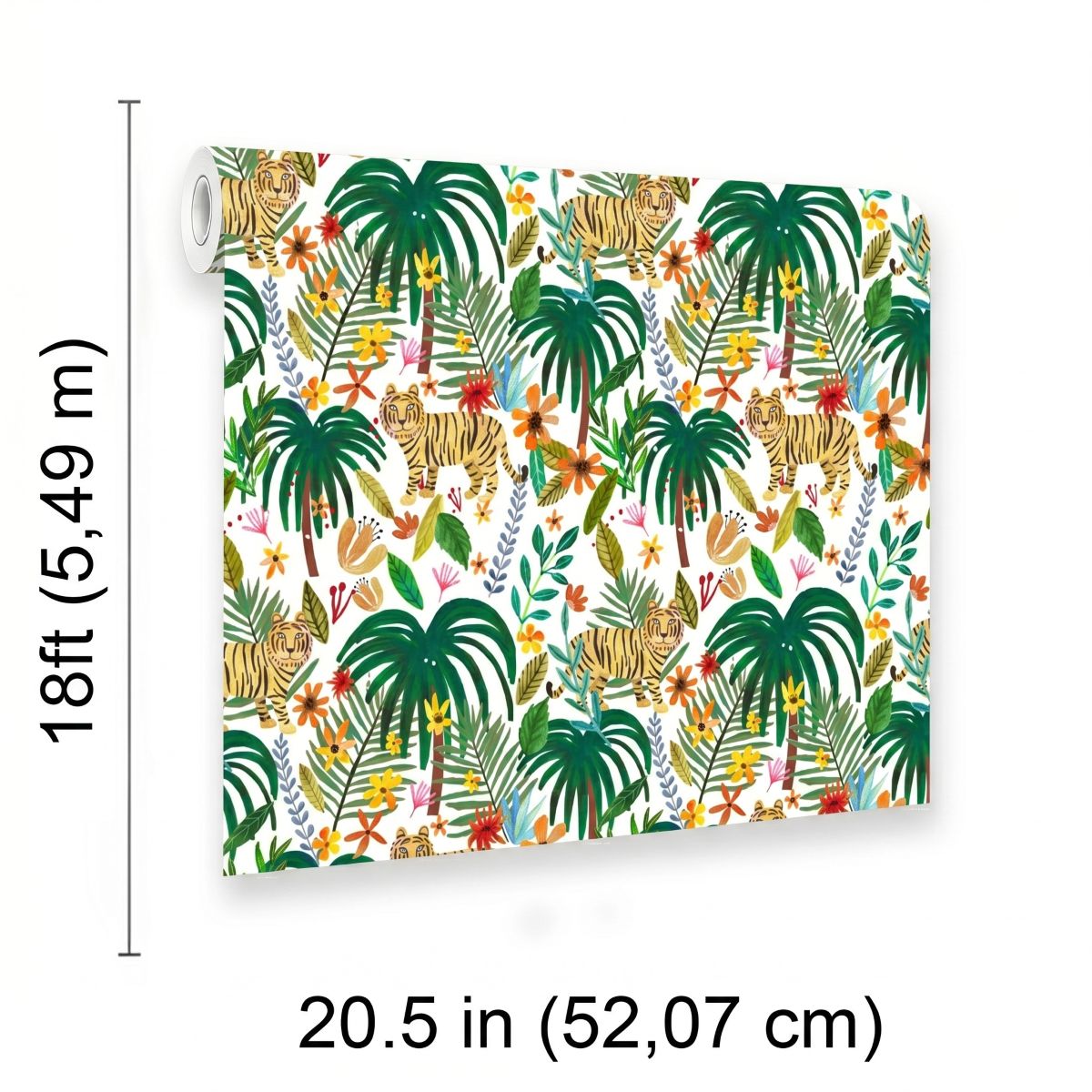 Jungle Jumboree Peel and Stick Wallpaper in White color - pattern number MIAPS4-03 - by Veer Decor in the Mia Charros Peel and Stick Collection collection