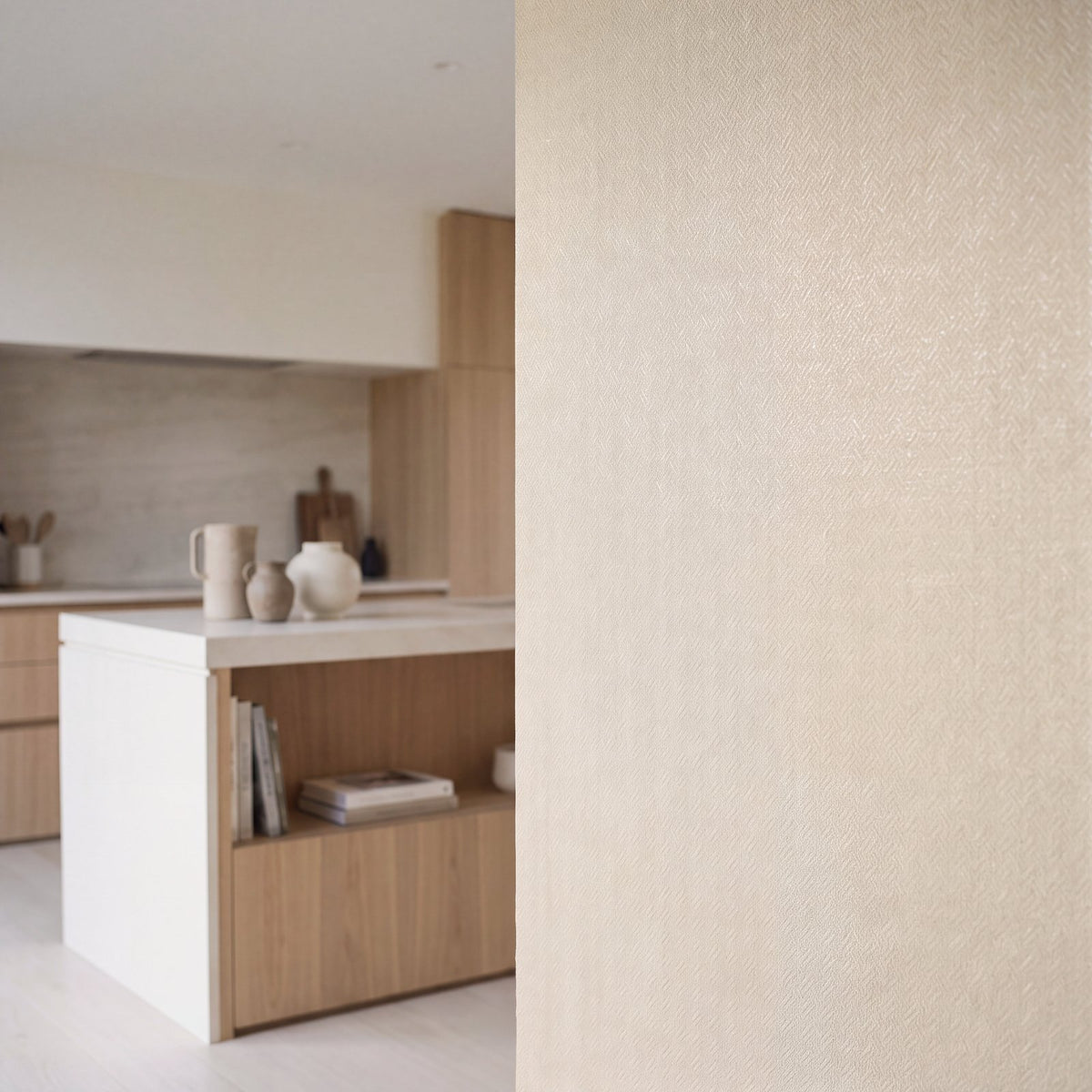 Interlace Wallpaper in Beige color - pattern number NT98027 - by Galerie in the New Touch collection