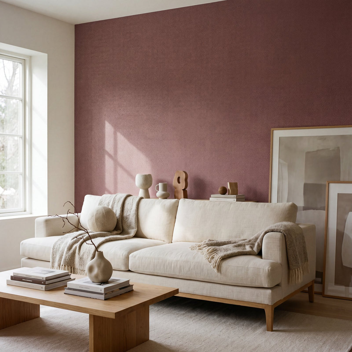 Interlace Wallpaper in Red color - pattern number NT98031 - by Galerie in the New Touch collection
