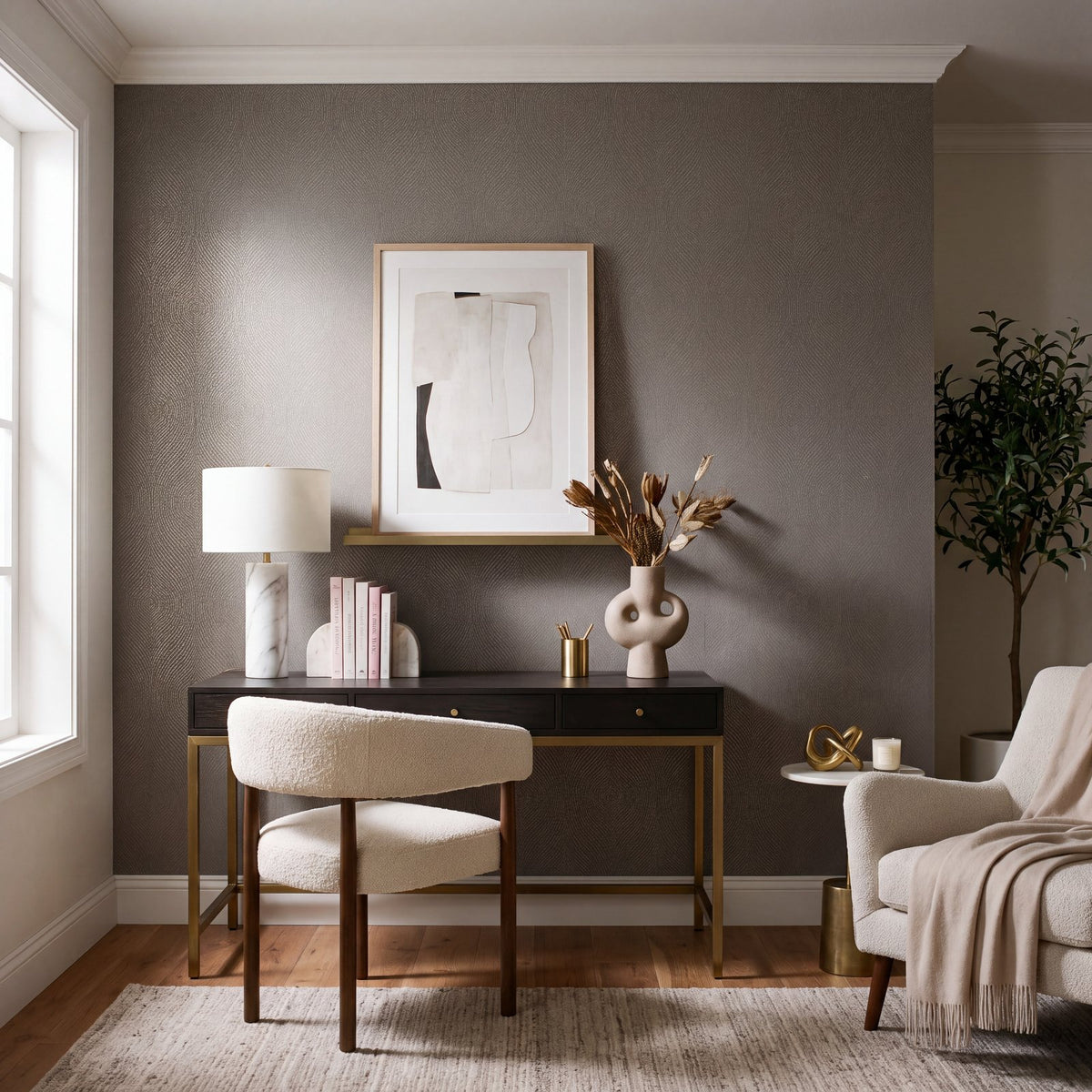 Contour Wallpaper in Bronze Brown color - pattern number NT98072 - by Galerie in the New Touch collection