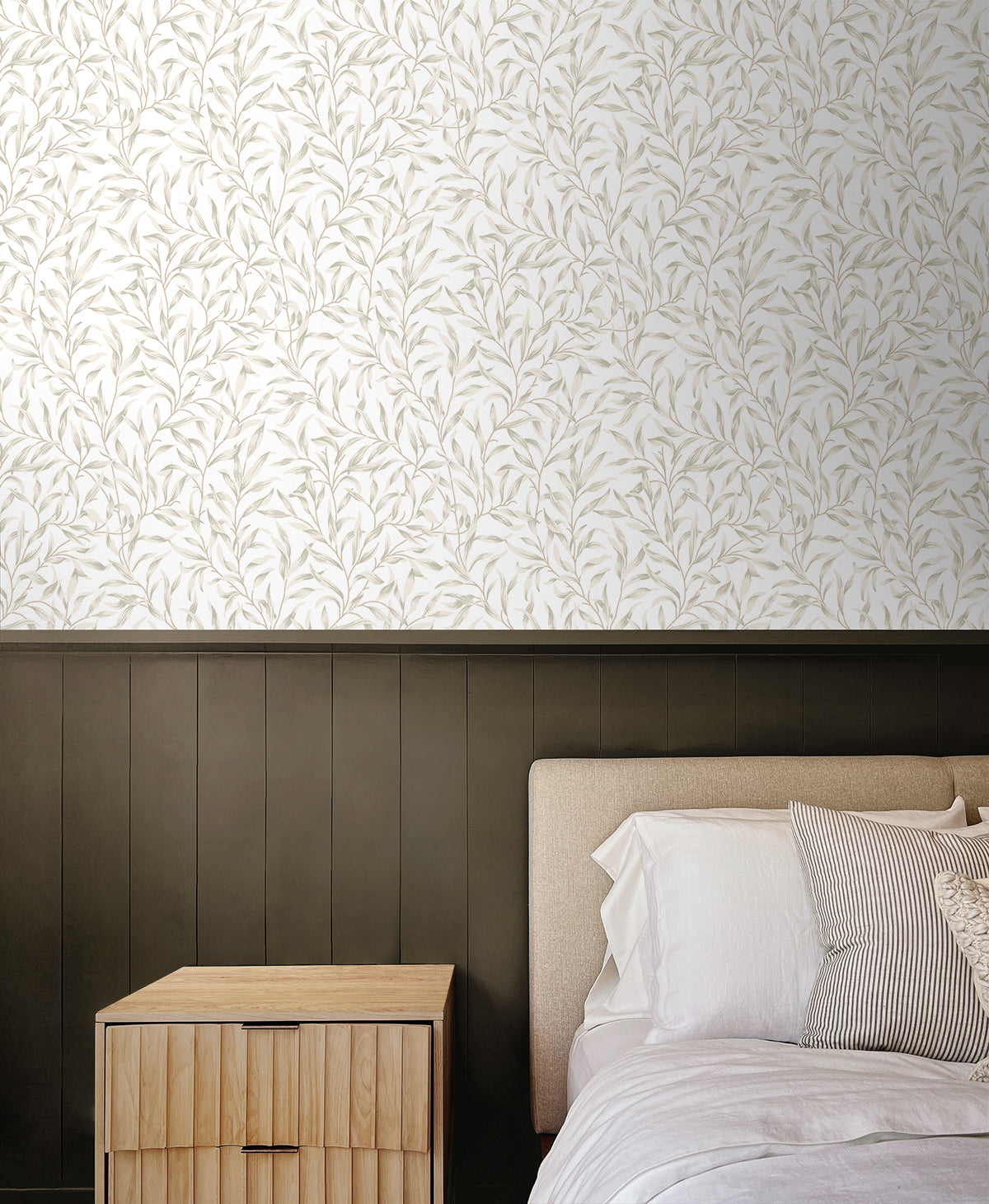 Willow Trail Peel and Stick wallpaper in neutral color - pattern number NW54706 - by NextWall in the Peel and Stick Wallpaper by Nextwall collection