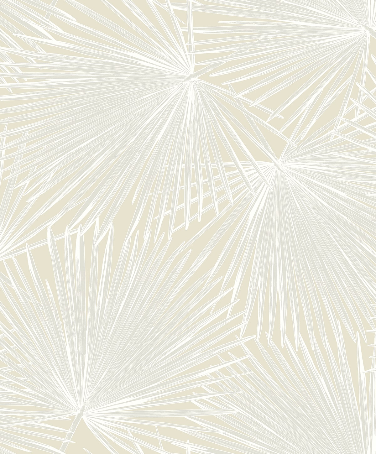 Palmate Leaf Frond Peel and Stick wallpaper in pearl color - pattern number NW60100 - by NextWall in the Peel and Stick Wallpaper by Nextwall collection