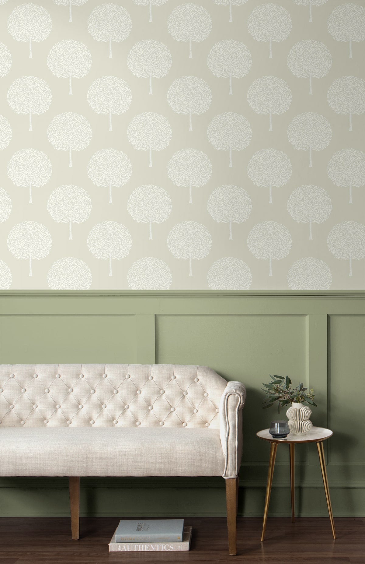 Tree Orchard Peel and Stick wallpaper in sea salt color - pattern number NW60300 - by NextWall in the Peel and Stick Wallpaper by Nextwall collection