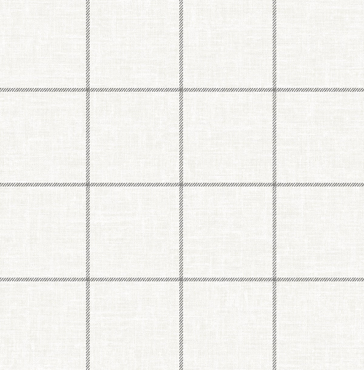 Classic Striped Check Peel and Stick wallpaper in charcoal and linen color - pattern number NW60600 - by NextWall in the Peel and Stick Wallpaper by Nextwall collection