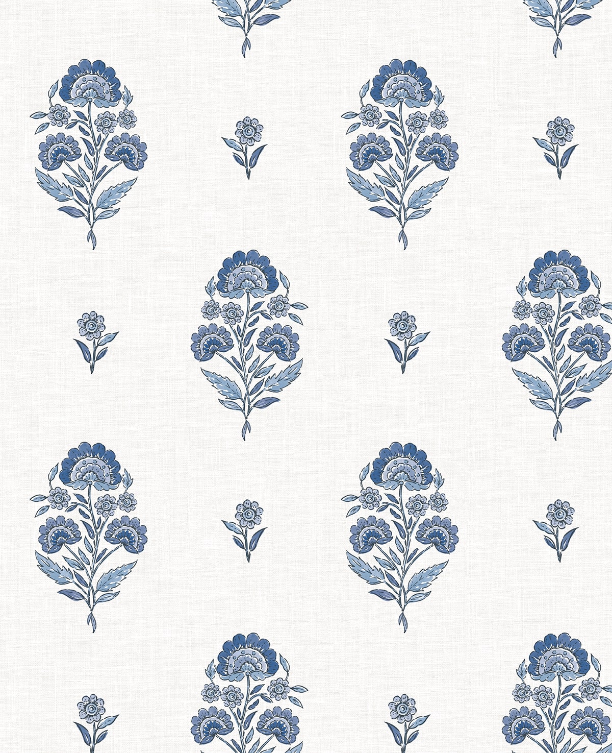 Floral Spot Peel and Stick wallpaper in delft blue color - pattern number NW60702 - by NextWall in the Peel and Stick Wallpaper by Nextwall collection