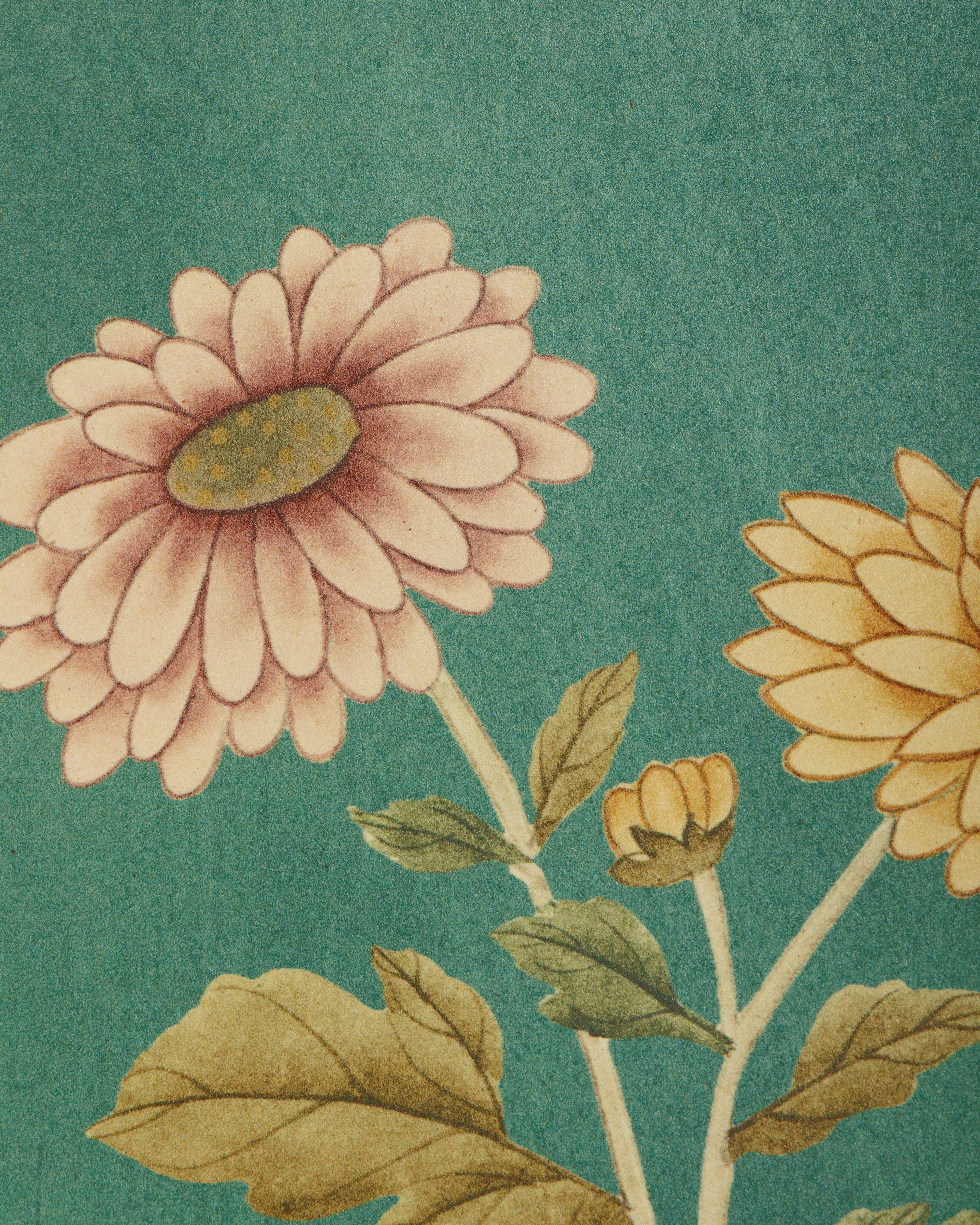 Beaujeu 3 Panel Mural in Teal color - pattern number P2016106.354.0 - by Lee Jofa in the Arley collection